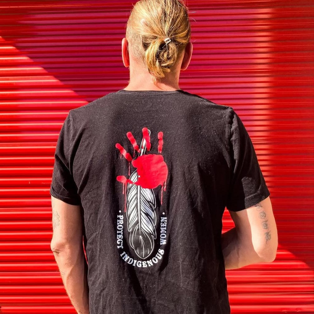 Protect Indigenous Women Red Hand- Unisex T-Shirt/T-Shirt V-Neck/Hoodie/Sweatshirt-Two Sides