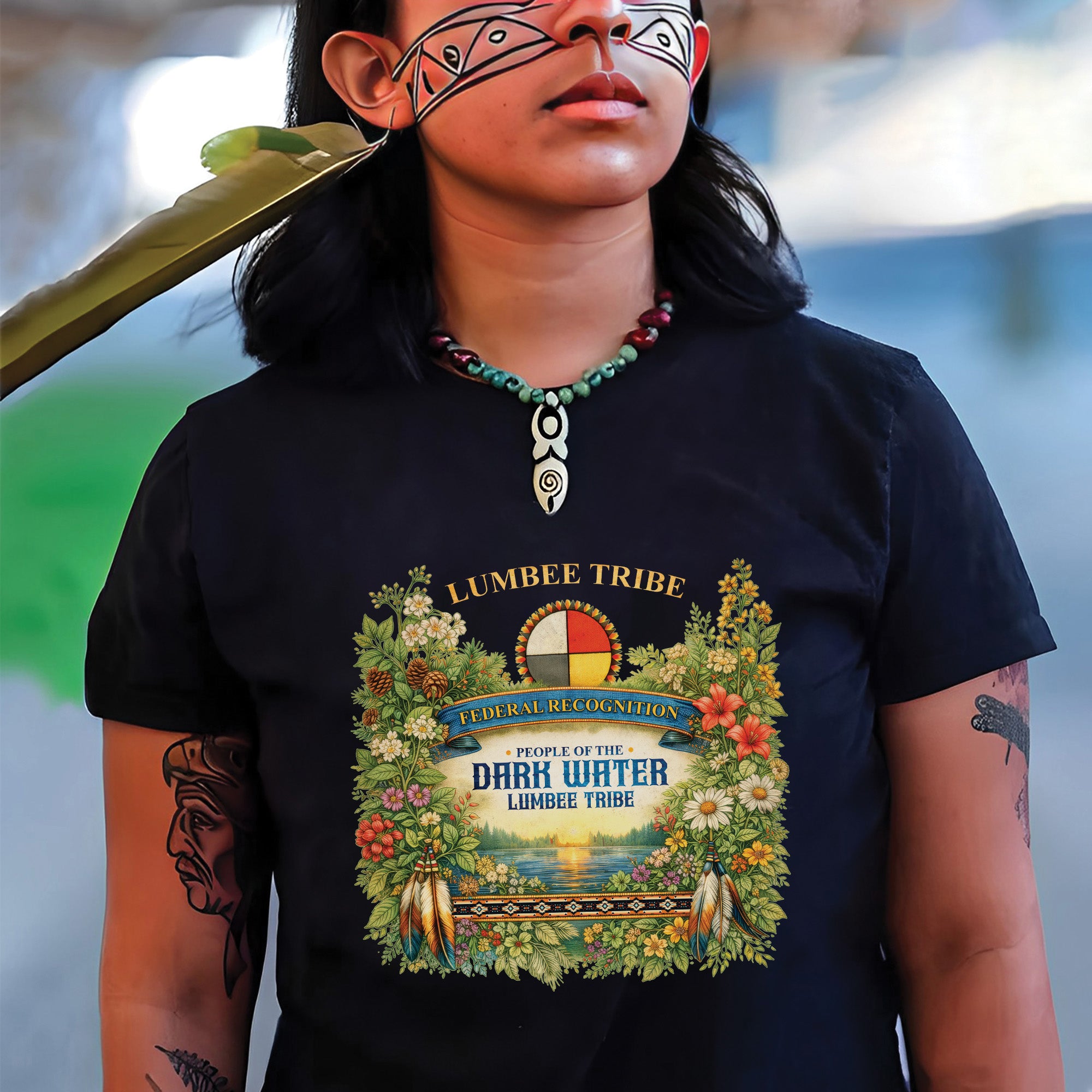 Lumbee Tribe Federal Recognition – Dark Water People Native American Art Unisex T-shirt/T-shirt V-neck/Hoodie/Sweatshirt