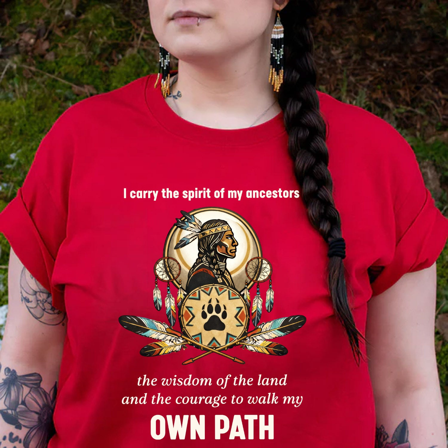 I Carry the Spirit of My Ancestors Native American Unisex T-shirt/T-shirt V-Neck/Hoodie/Sweatshirt