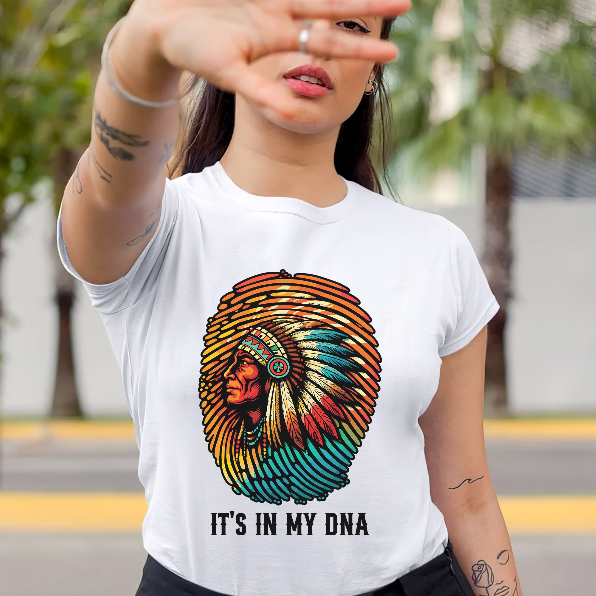 Native American Chief 'It's In My DNA' Unisex T-shirt/T-shirt V-Neck/Hoodie/Sweatshirt