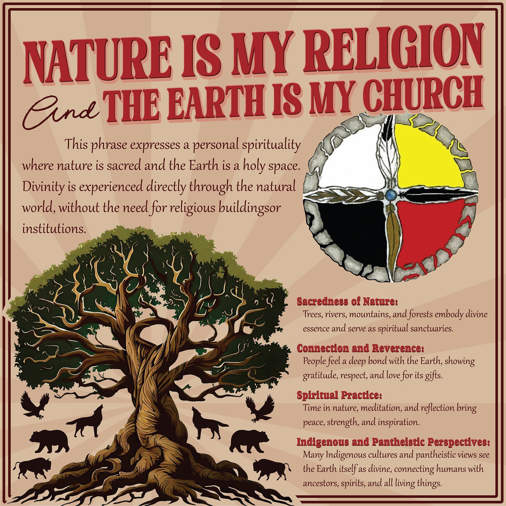 Nature Is My Religion And The Earth Is My Church Unisex T-Shirt/T-Shirt V-Neck/Hoodie/Sweatshirt - N65