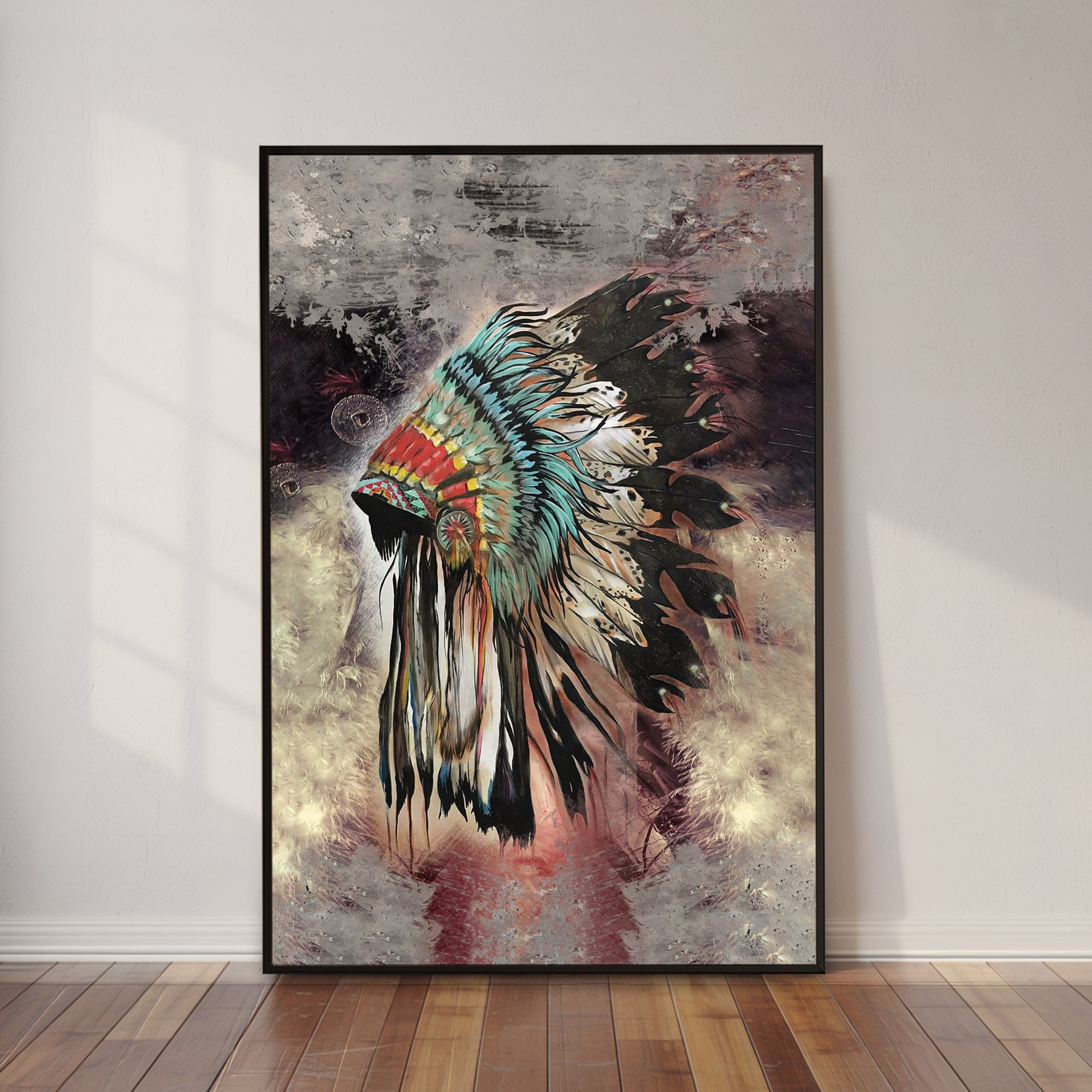 The Beautiful Native Headdress Poster/Canvas
