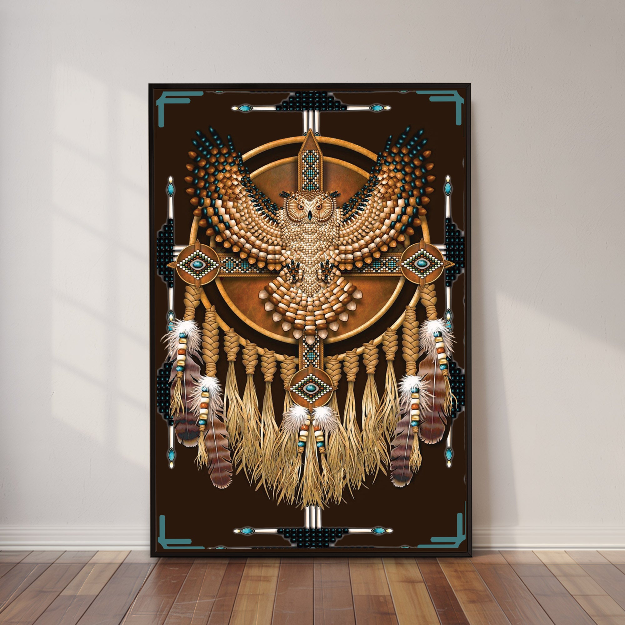 The Native American Dreamcatcher Owl Poster/Canvas