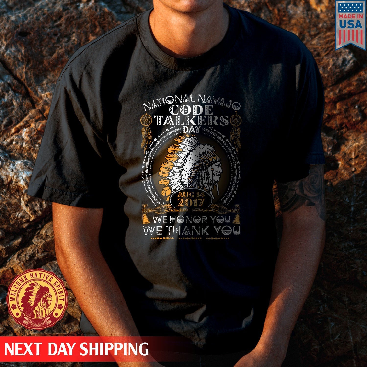 Native American National Navajo Code Talkers Day We Honor You We Thank You Unisex T-Shirt/Hoodie/Sweatshirt