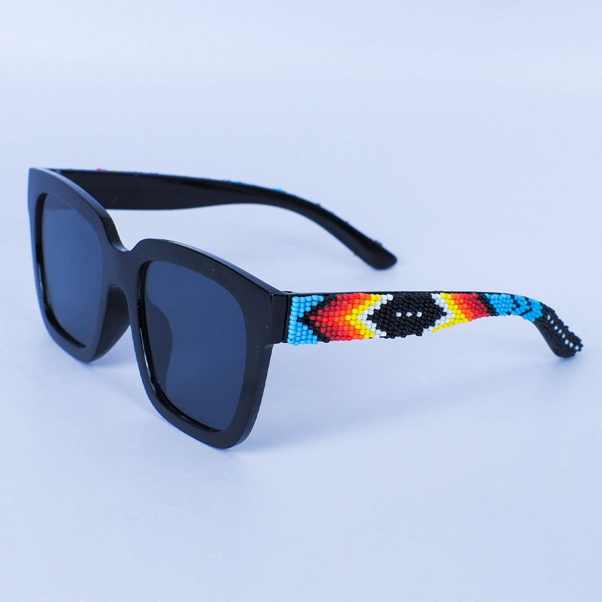 SALE 50% OFF - Black Dusk Handmade Beaded Sunglasses SG02