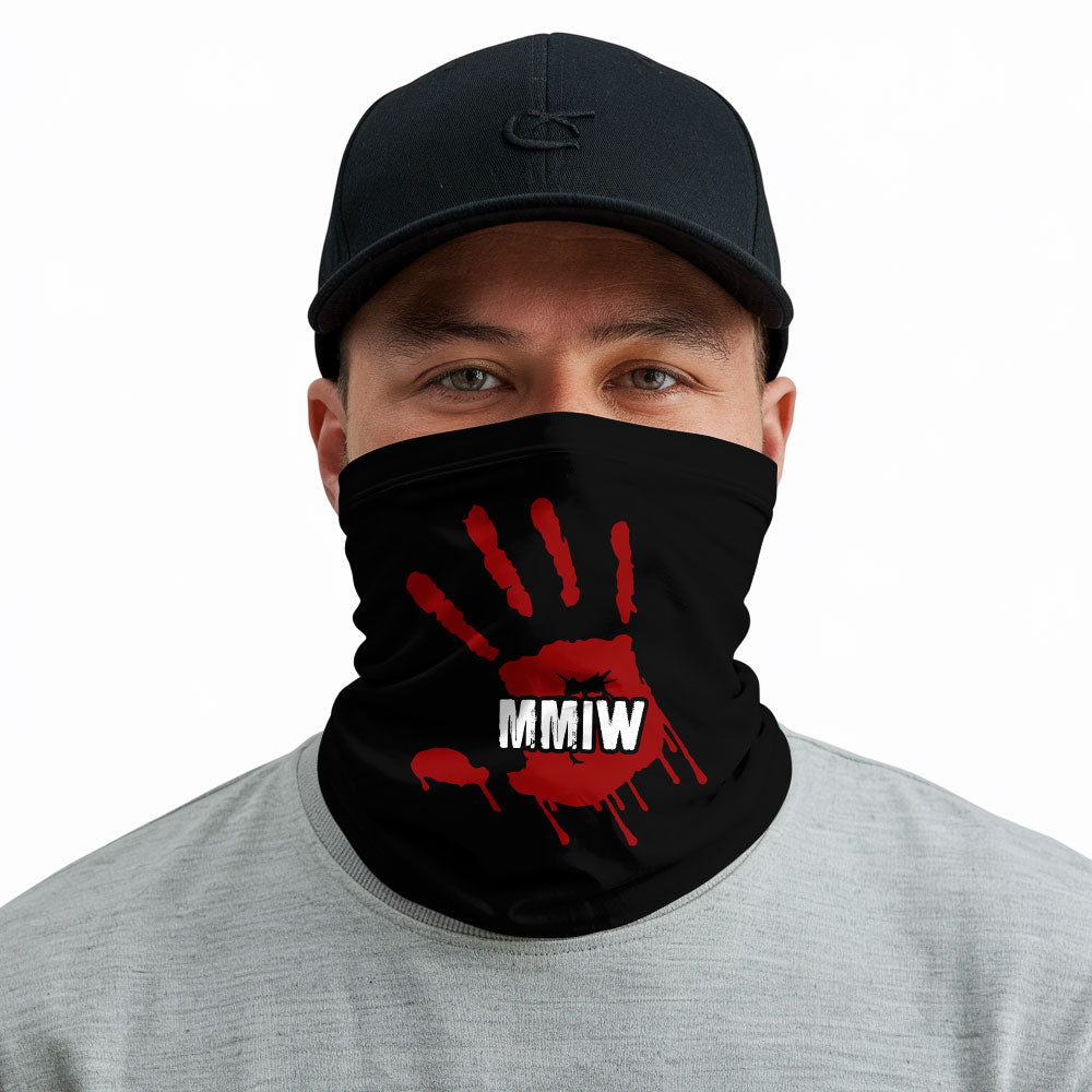 Face Mask Bandana Red Hand - Justice For Missing And Murdered Indigenous Women WC04