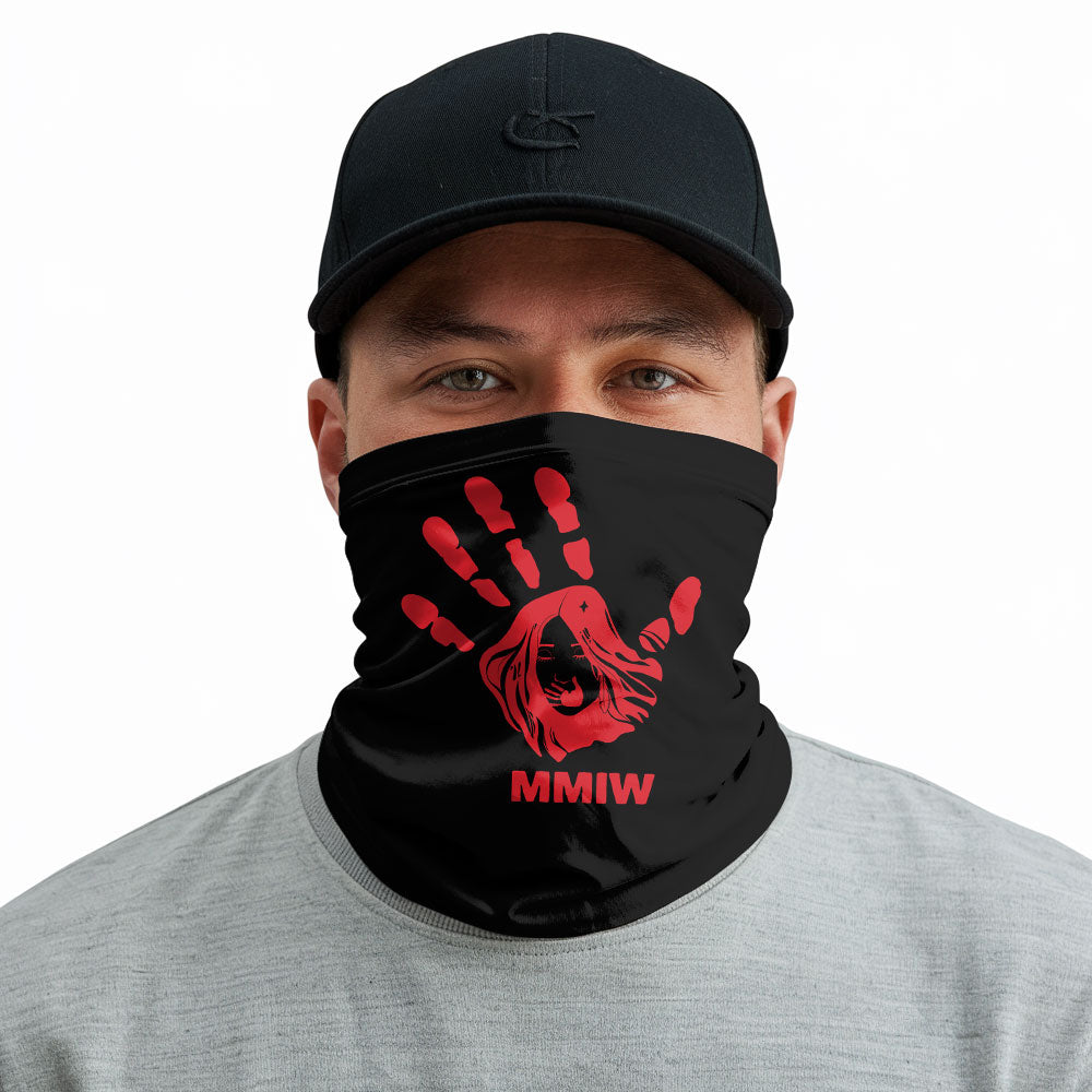 Face Mask Bandana Red Hand - Justice For Missing And Murdered Indigenous Women WC01