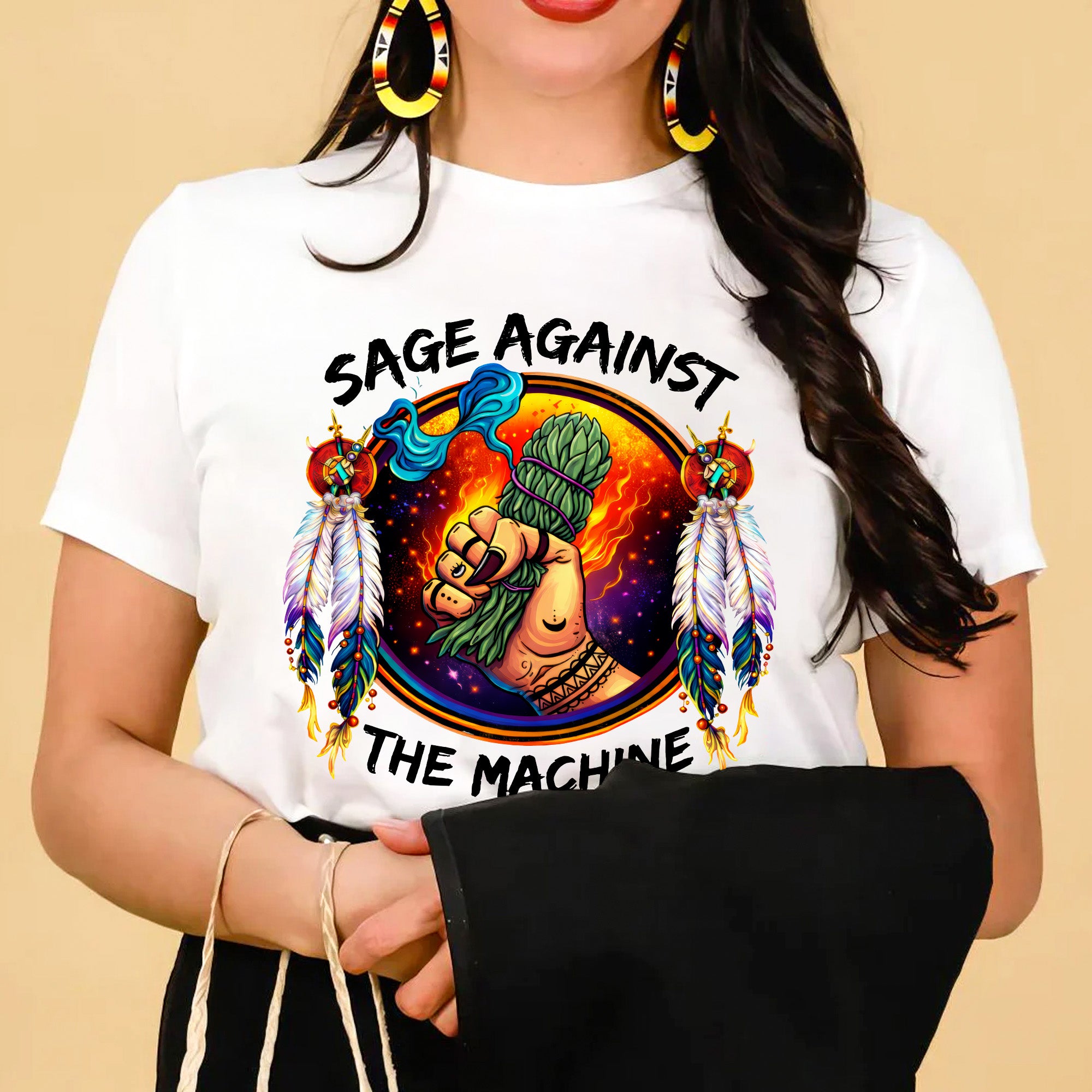 Sage Against The Machine Spiritual Power and Resistance Unisex T-shirt/T-shirt V-Neck/Hoodie/Sweatshirt