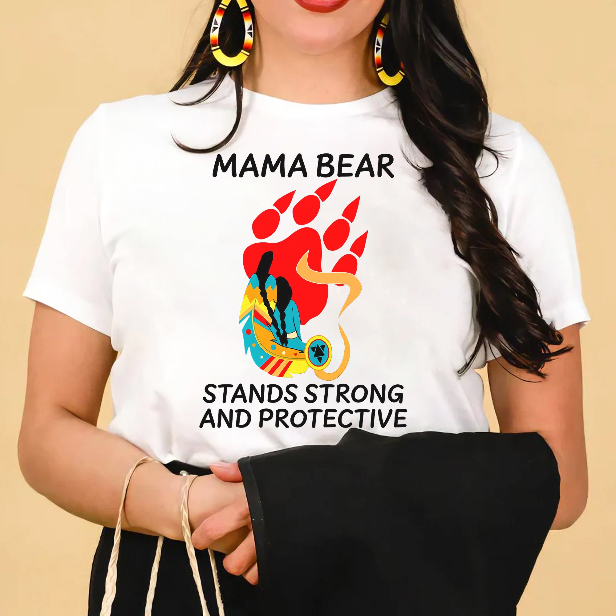 Mama Bear Strong and Protective – Native Inspired Design - Unisex T-Shirt/T-Shirt V-Neck/Hoodie/Sweatshirt