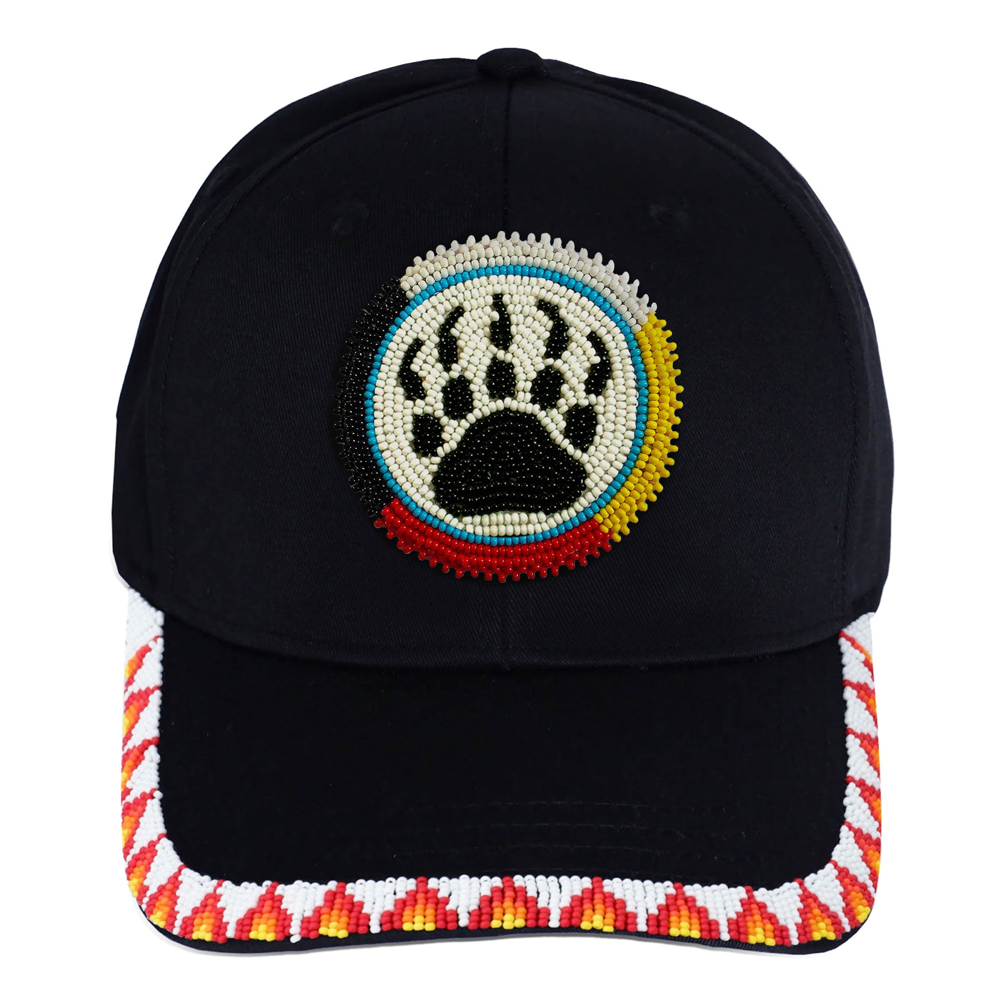 SALE 50% OFF - Bear Paw Baseball Cap With Patch Brim Unisex Native American Style