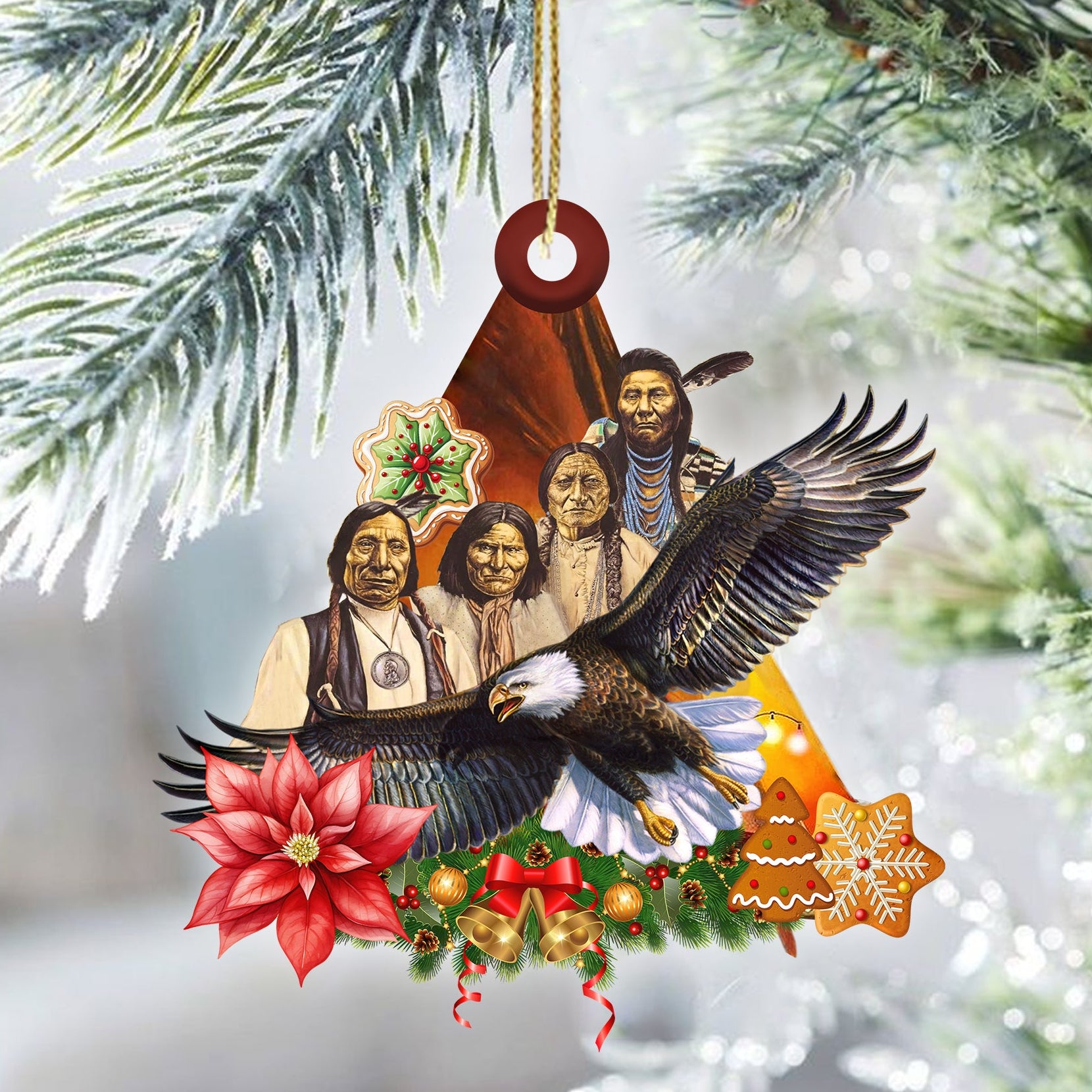 Eagle Old Native Chief Native Pride American - Unique Christmas Gift Decor Flat Acrylic