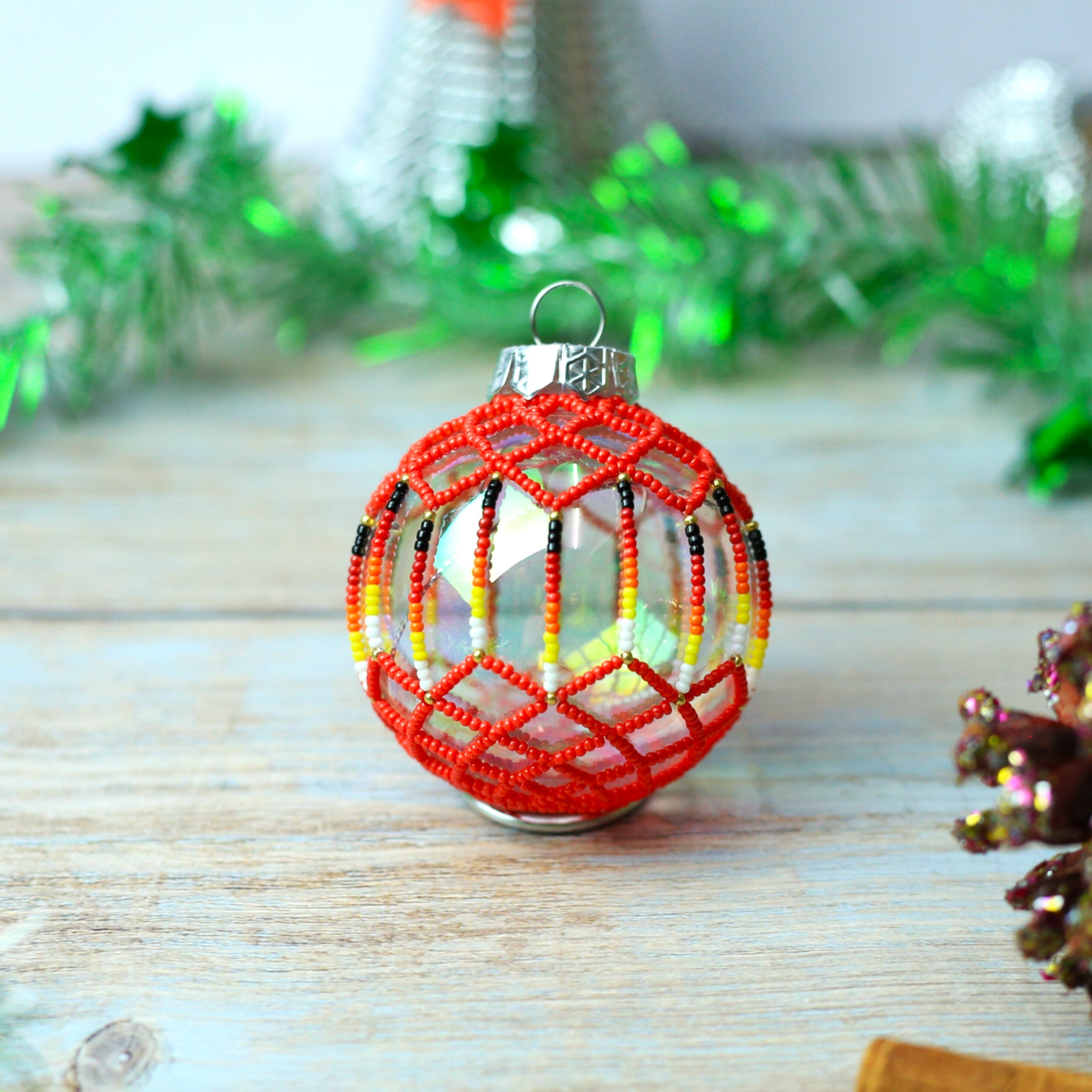 Handmade Beaded Ornament Holiday Decor & Gifts