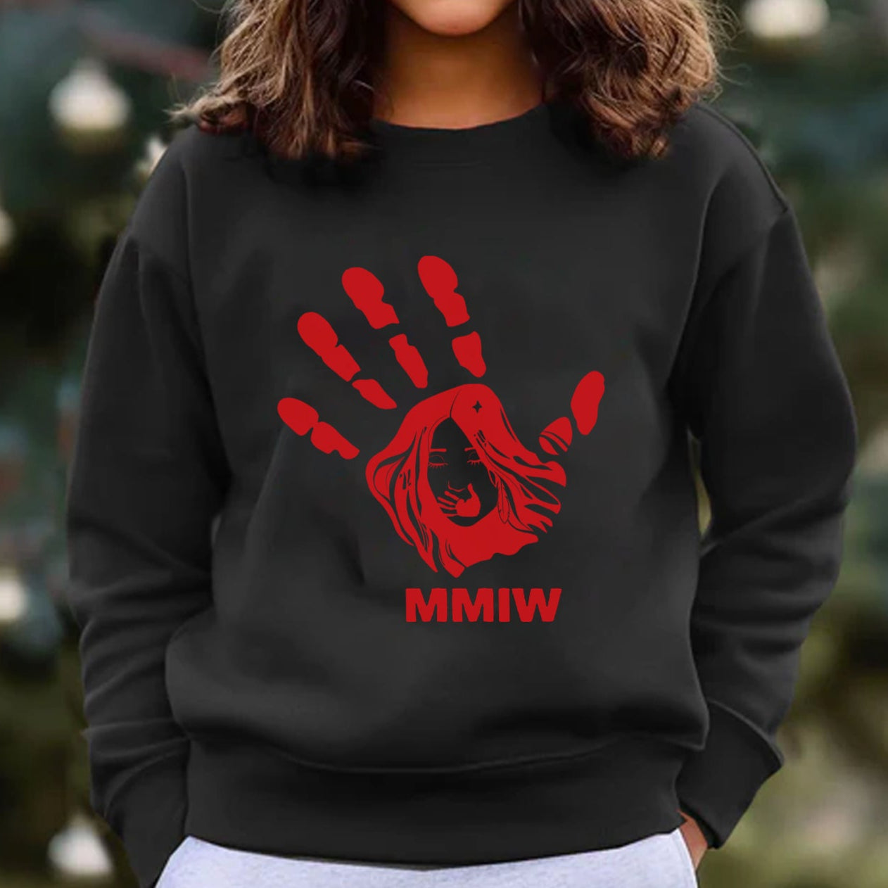 MMIW Red Hand Indigenous Owned Shirt Unisex Hoodie/T-Shirt/Sweatshirt