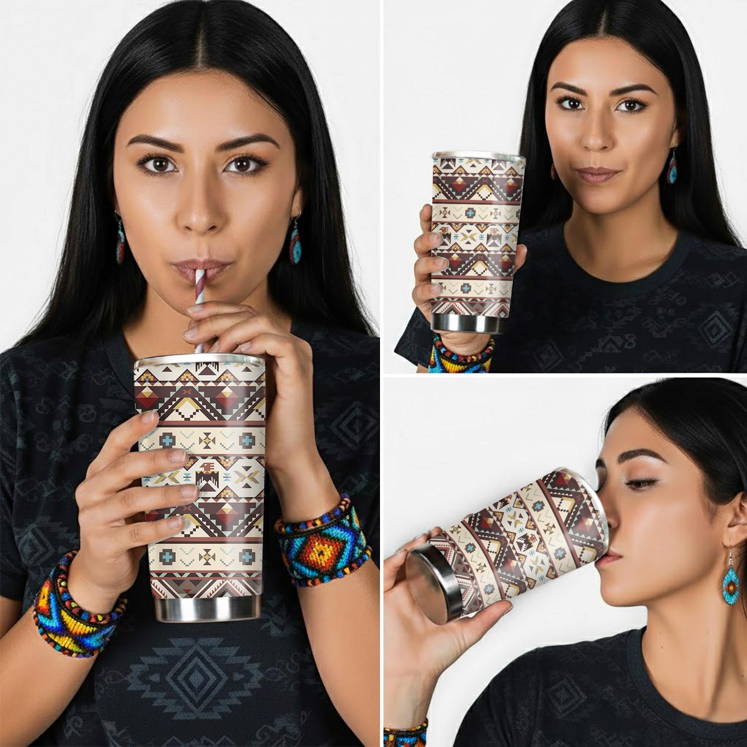 Aztec Navajo Tumbler Stainless Steel Drinking Cup