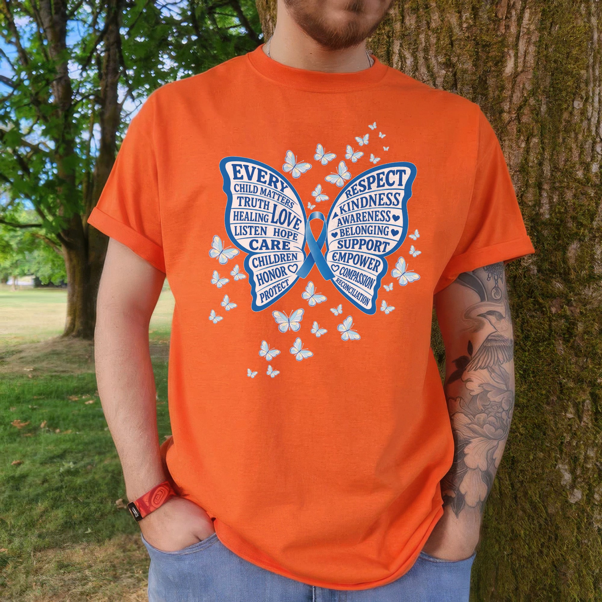 Every Child Matters Orange Shirt – Butterfly Truth Healing Awareness Unisex T-shirt/Hoodie/Sweatshirt
