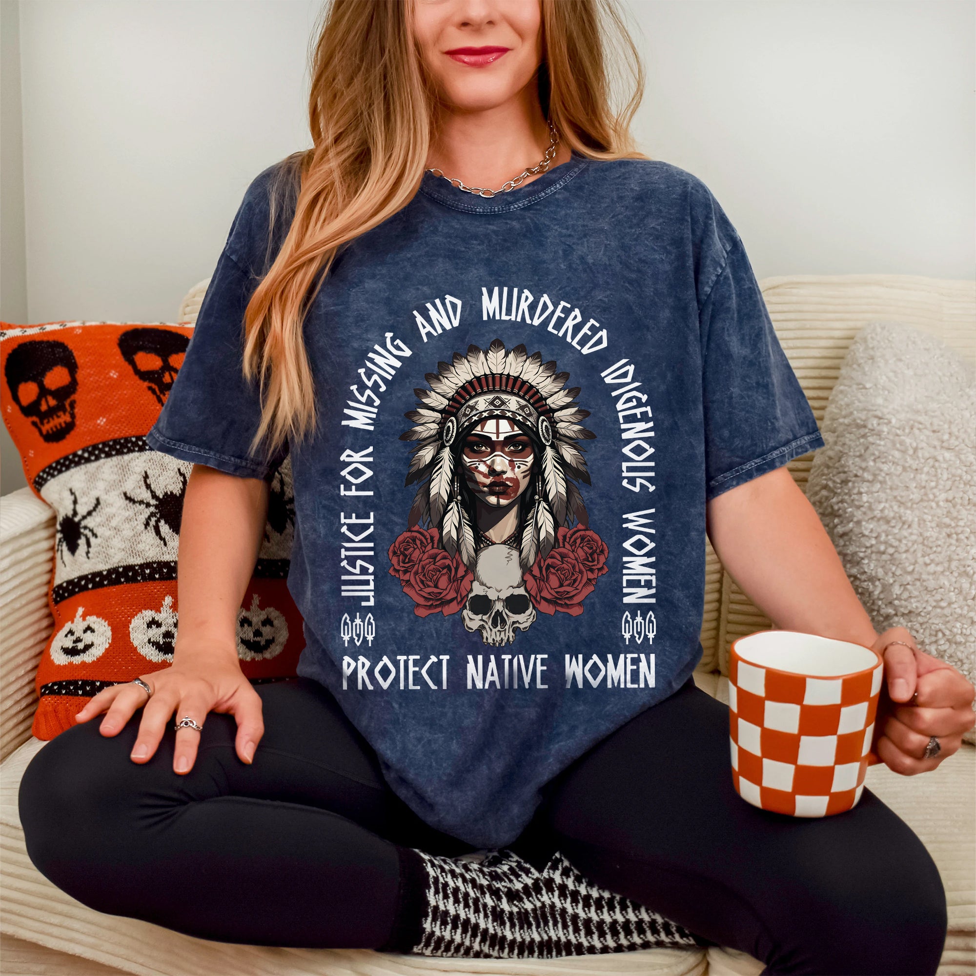 Justice For MMIW - Protect Native Women Unisex Mineral Washed T-Shirt
