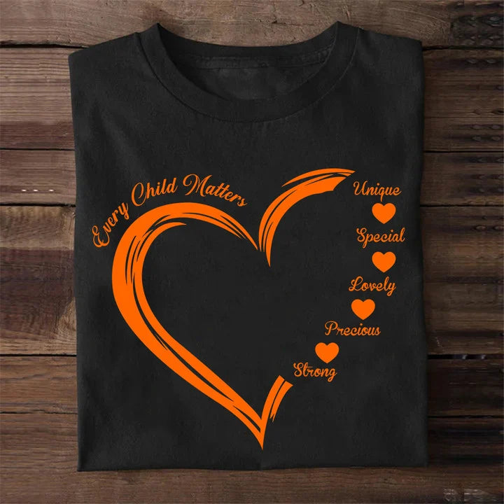 Every Child Matters Orange Heart Native American Unisex T-Shirt/Hoodie/Sweatshirt - Custom Design