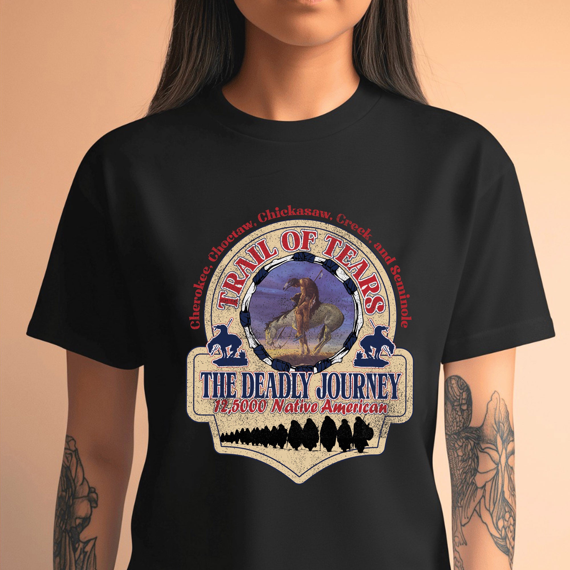 Trail of Tears The Deadly Journey 12,5000 Native American Unisex T-Shirt/T-Shirt V-Neck/Hoodie/Sweatshirt