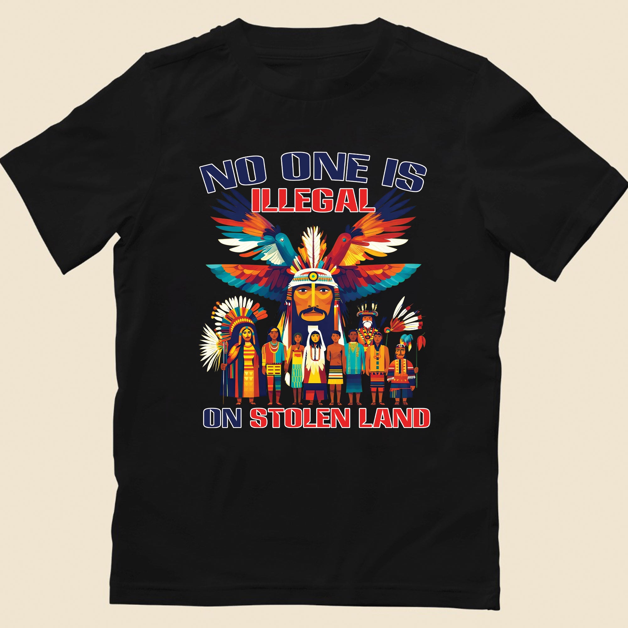 No One Is Illegal on Stolen Land Unisex T-shirt/V-neck T-shirt/Hoodie/Sweatshirt N326