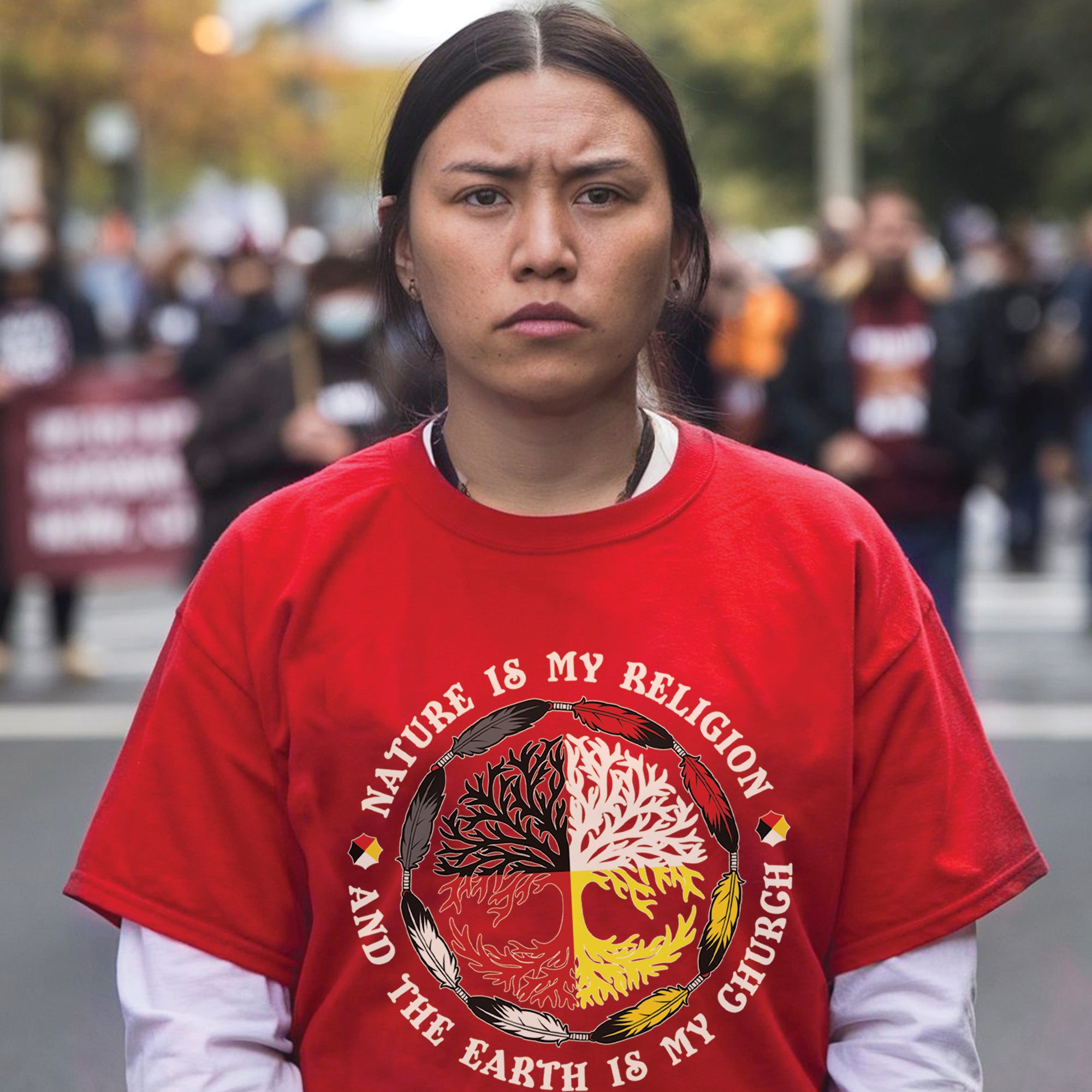 Nature Is My Religion And The Earth Is My Church Unisex T-Shirt/T-Shirt V-Neck/Hoodie/Sweatshirt - N37