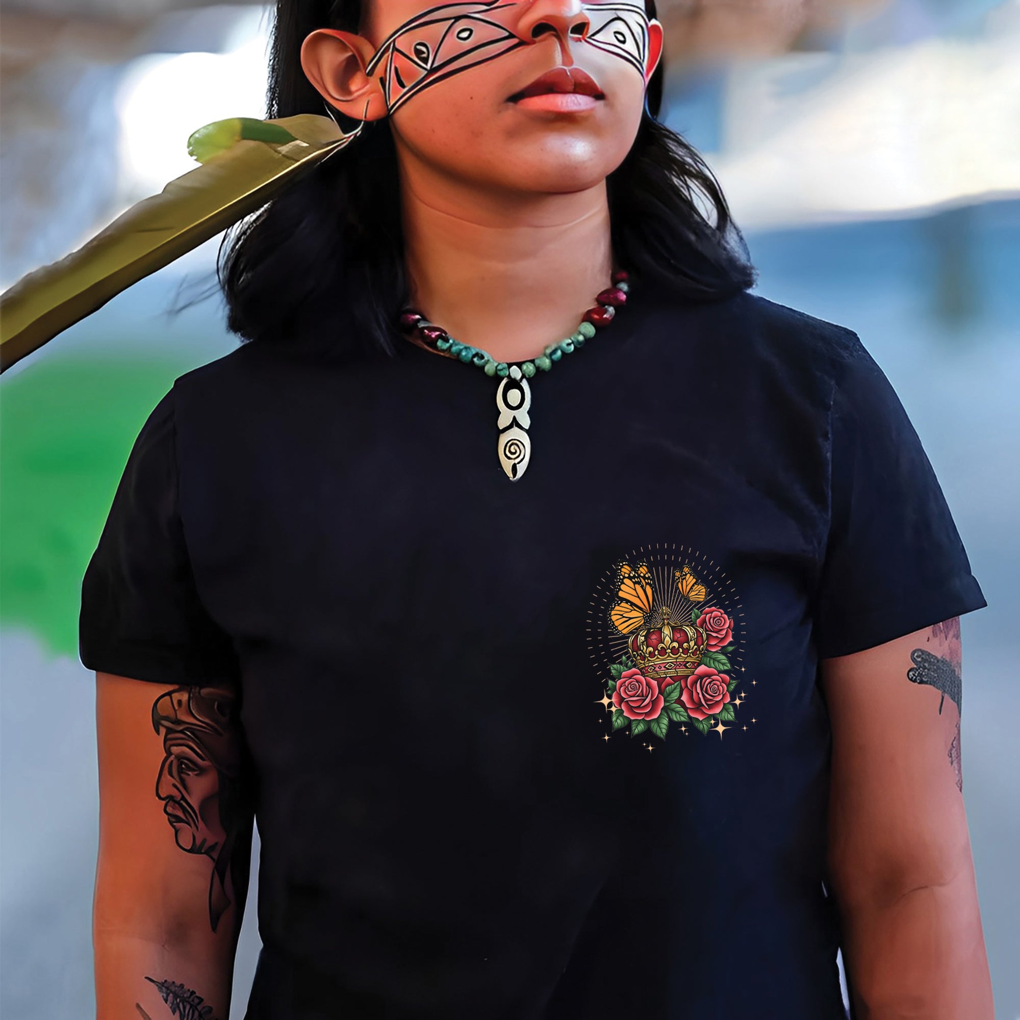 [Two Sides] No Kings - No One Is Illegal On Stolen Land Unisex T-Shirt/T-Shirt V-Neck/Hoodie/Sweatshirt - Two Sides