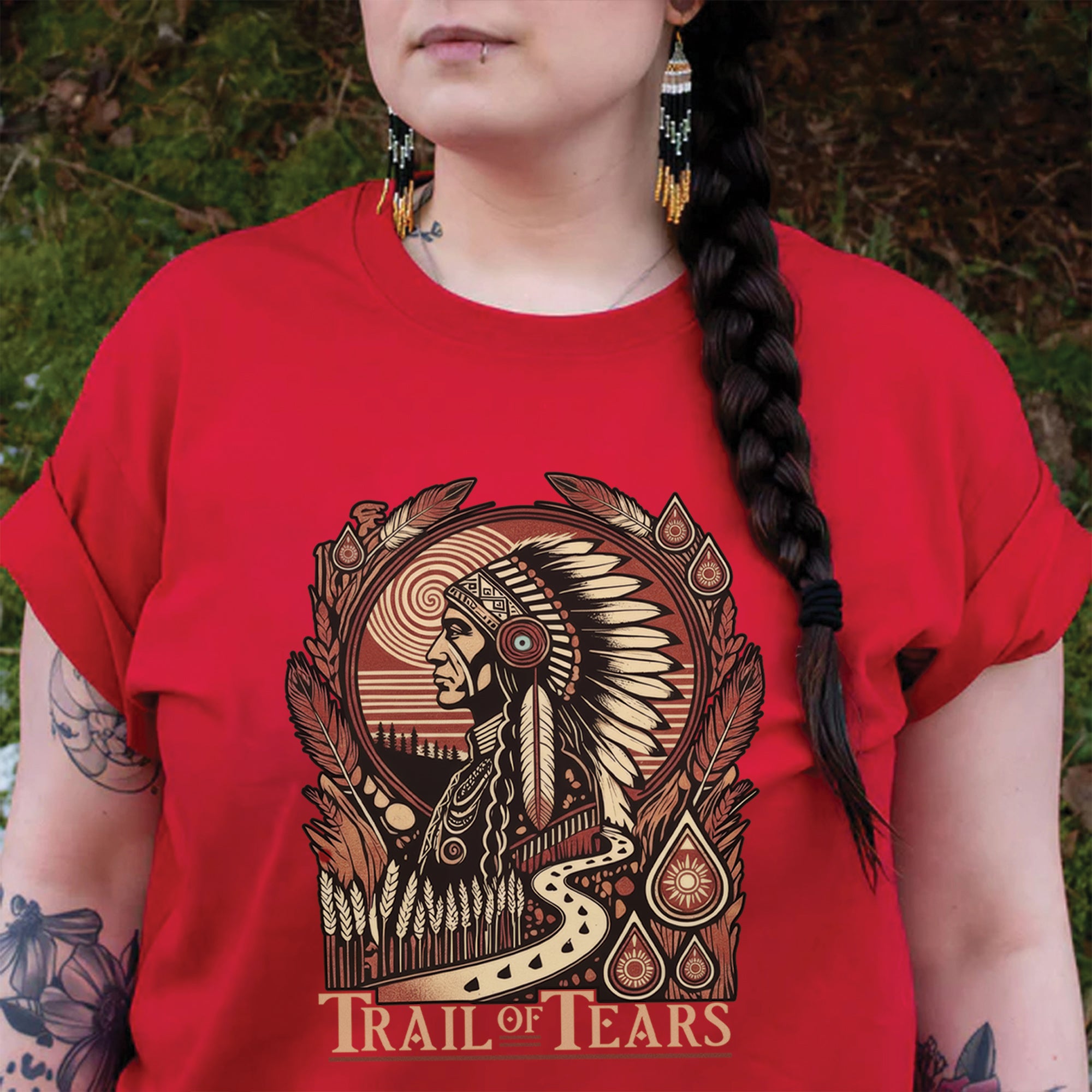 Trail of Tears The Deadly Journey Unisex T-Shirt/T-Shirt V-Neck/Hoodie/Sweatshirt N18