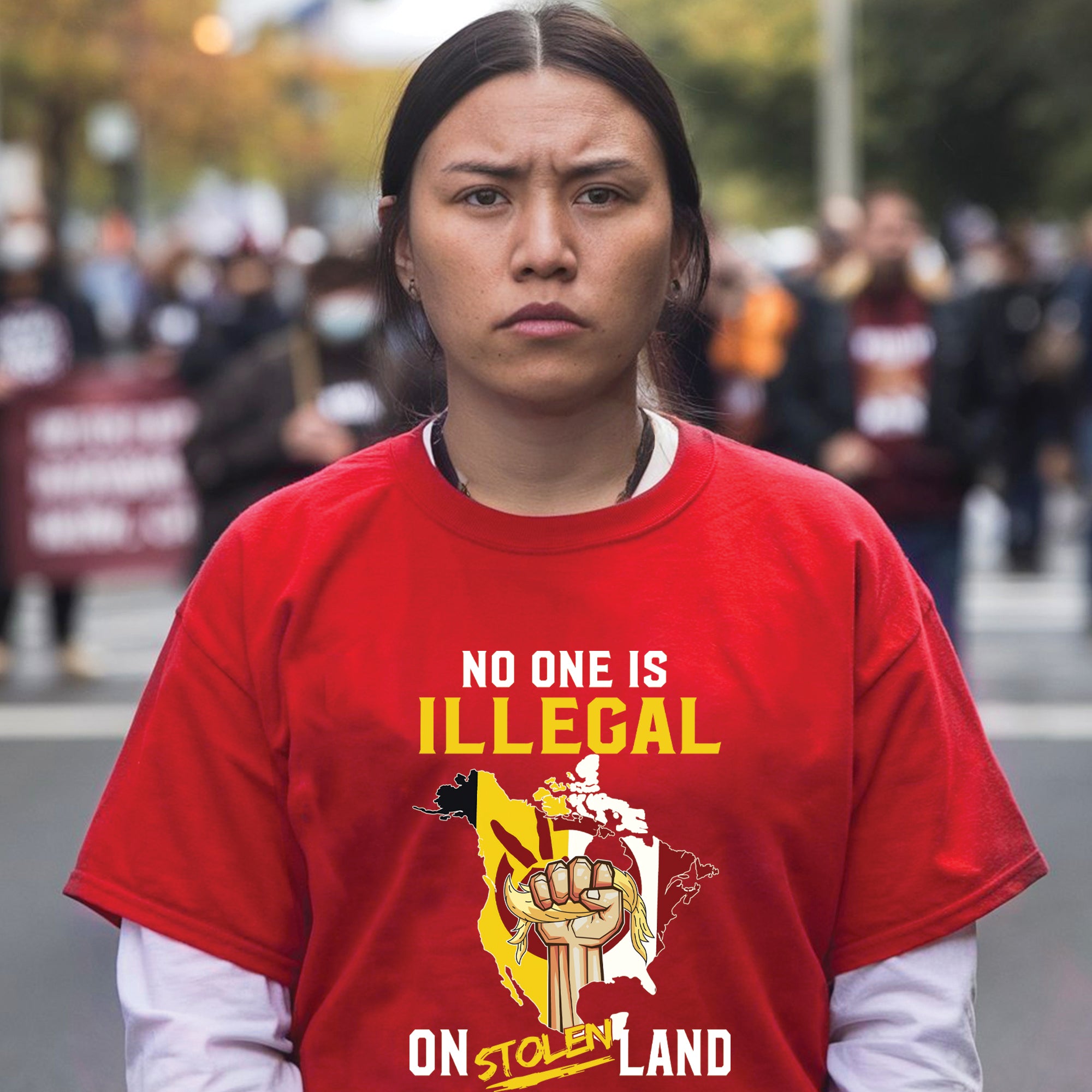 No One Is Illegal On Stolen Land - Unisex T-Shirt/T-Shirt V-Neck/Hoodie/Sweatshirt N54