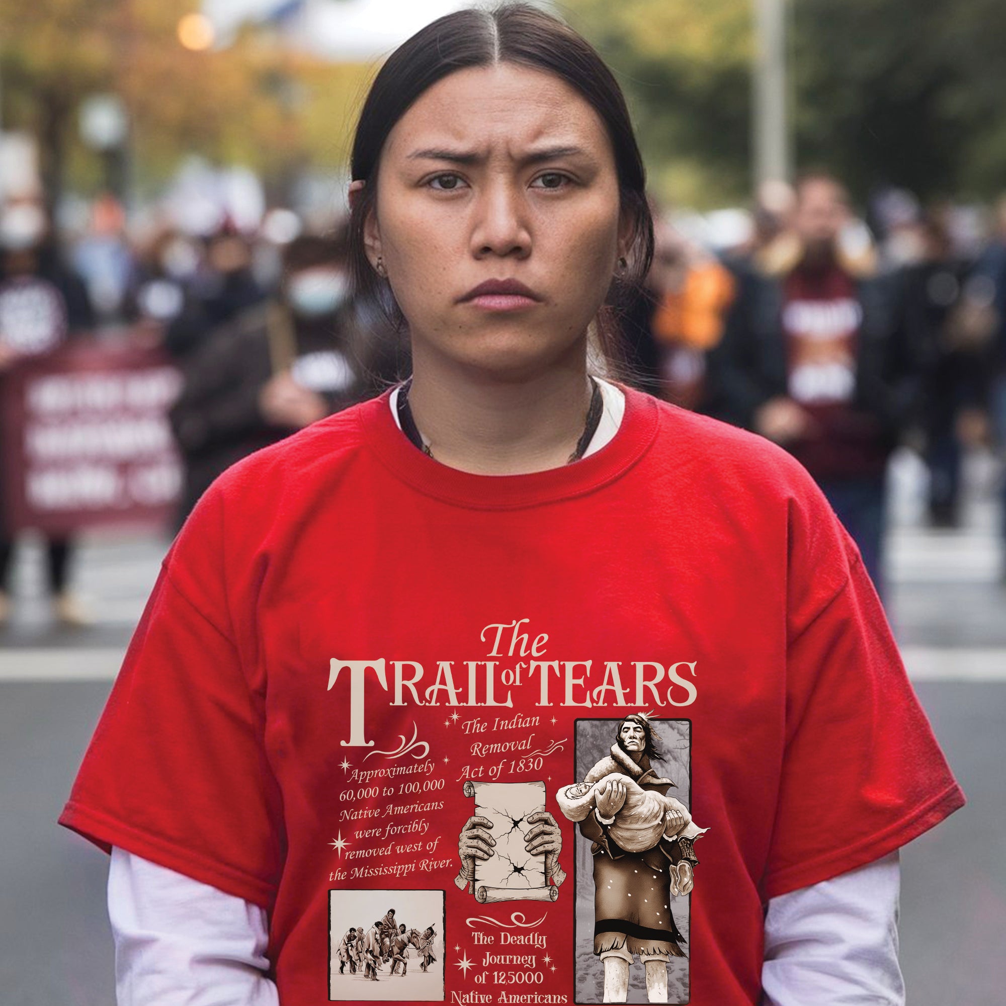 Trail of Tears – The Legacy of Resilience Unisex T-Shirt/T-Shirt V-Neck/Hoodie/Sweatshirt