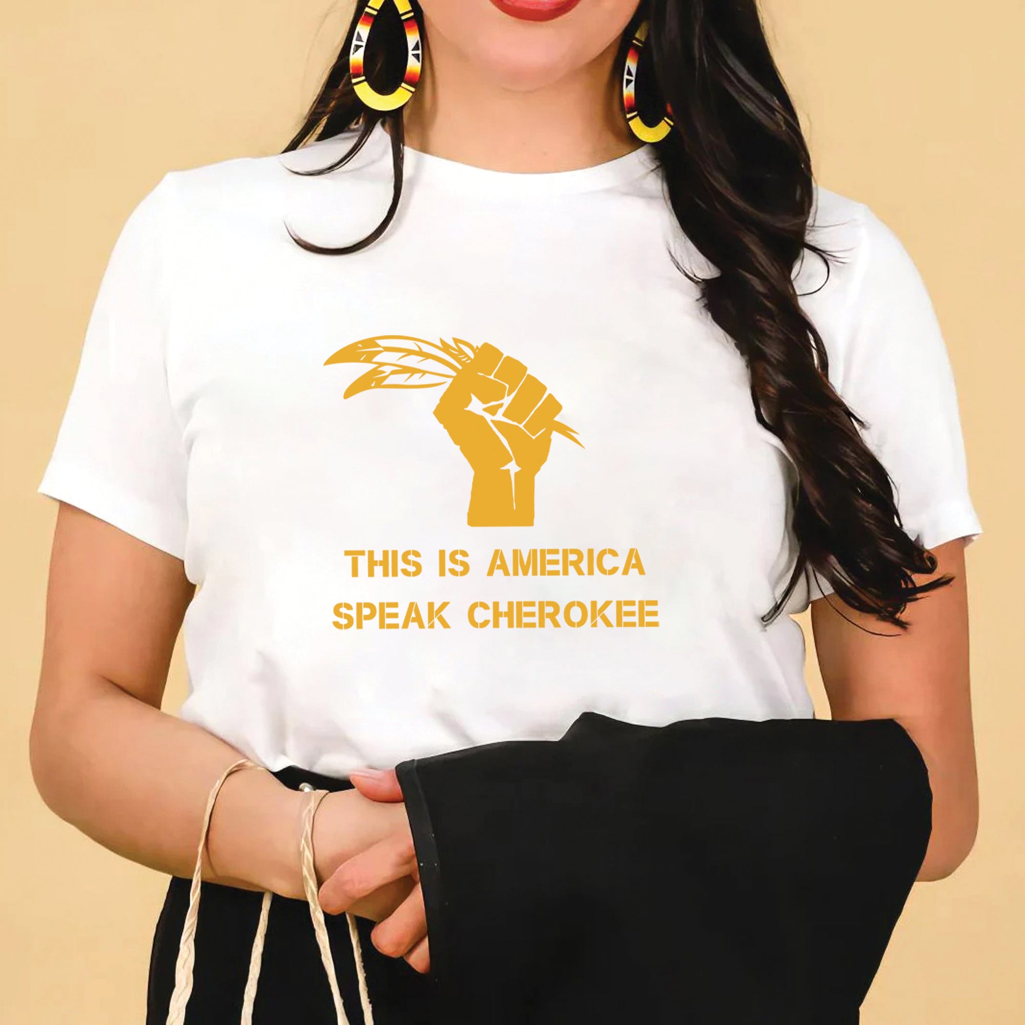 This Is American Speak Cherokee Unisex T-Shirt/T-Shirt V-Neck/Hoodie/Sweatshirt N38