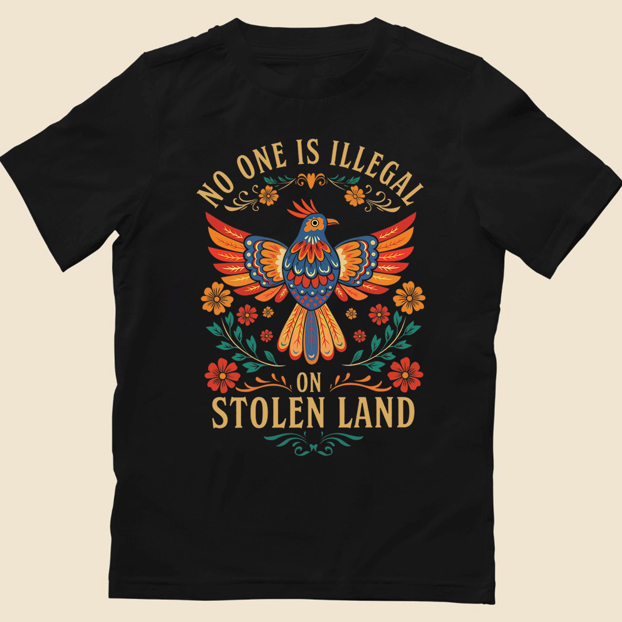 No One Is Illegal On Stolen Land - Unisex T-Shirt/T-Shirt V-Neck/Hoodie/Sweatshirt 169