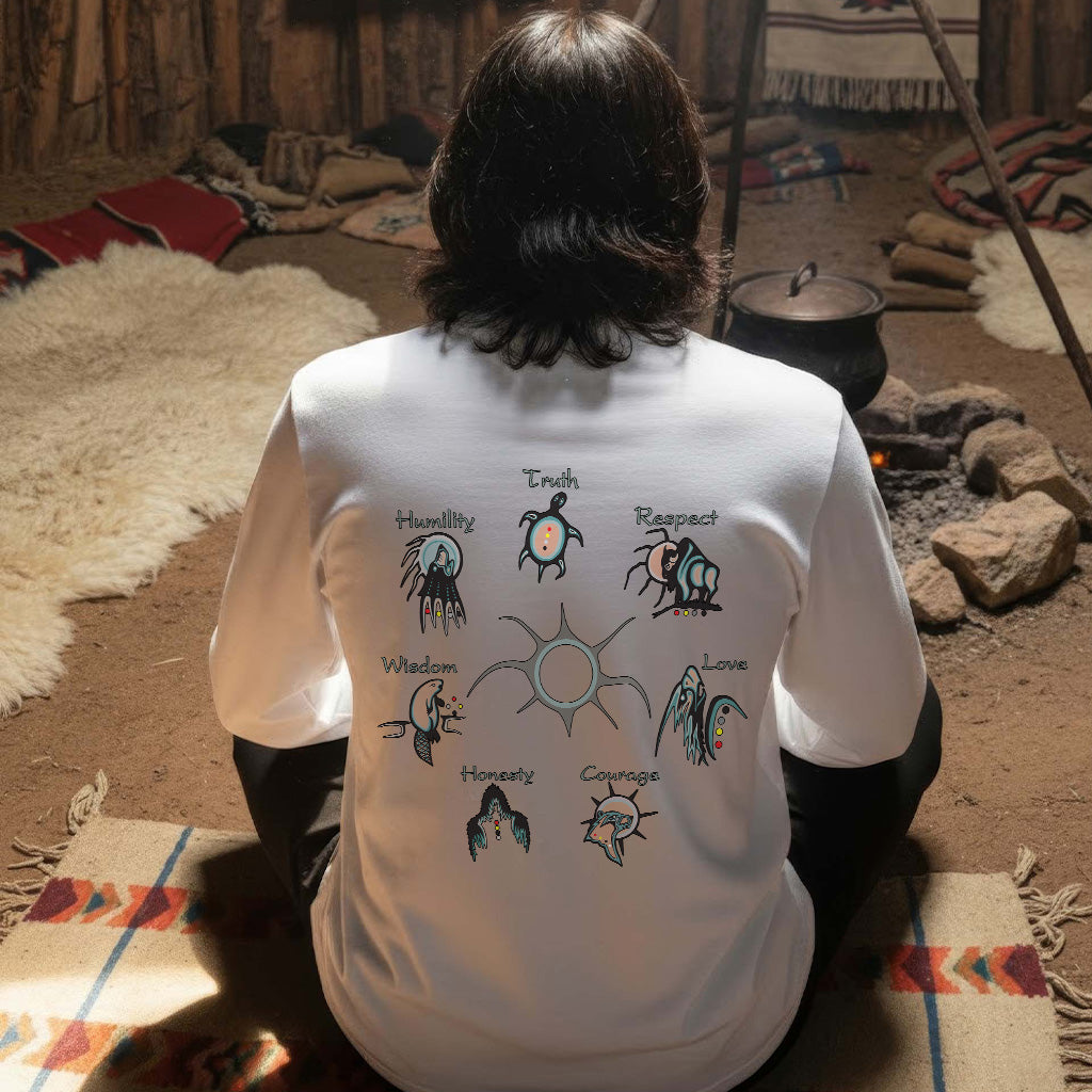 [Two Sides] The Seven Sacred Laws Native American Indigenous Culture Unisex Tank Top/Long Sleeve/Hoodie Zip
