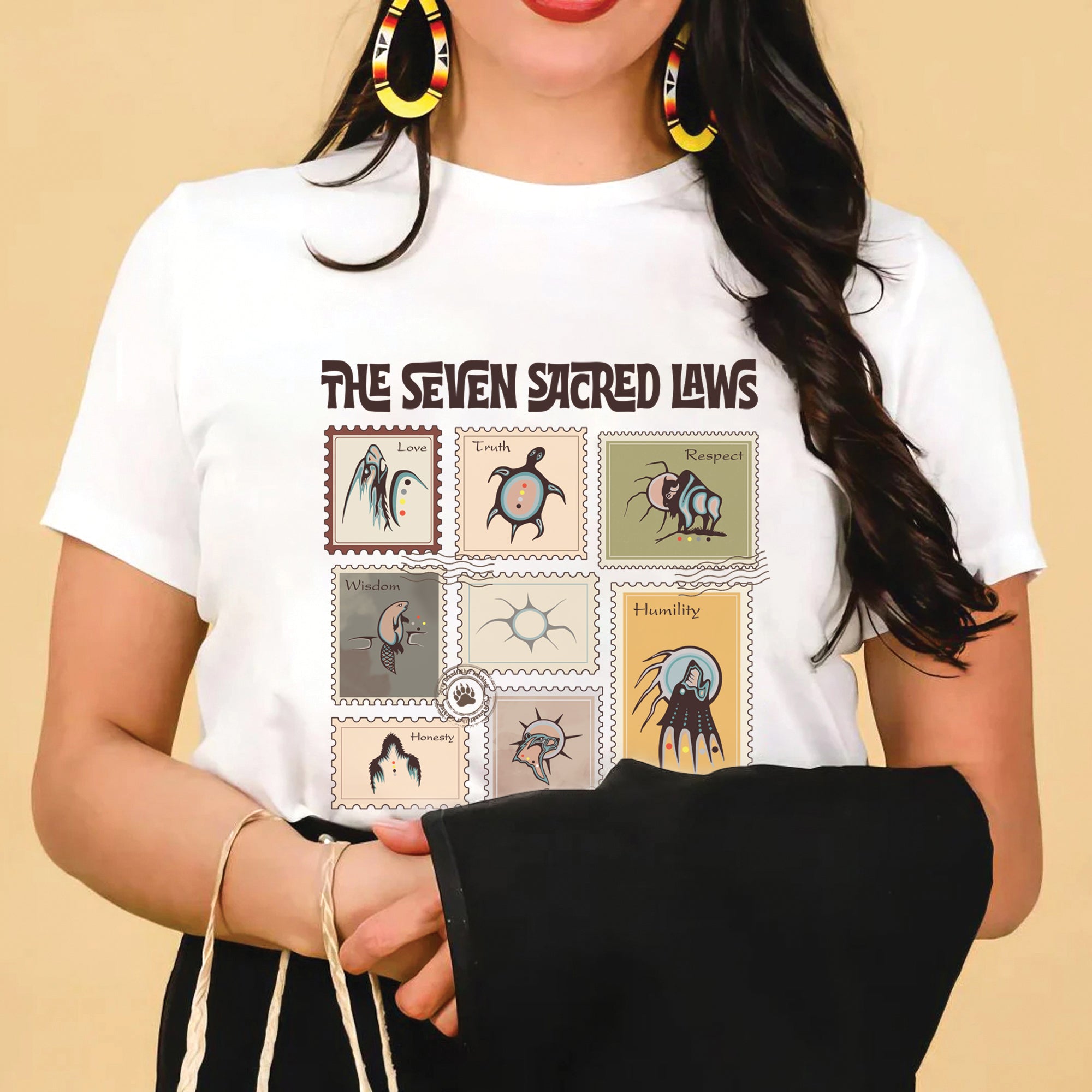 The Seven Sacred Laws Native American Indigenous Culture Unisex T-Shirt/T-Shirt V-Neck/Hoodie/Sweatshirt 187
