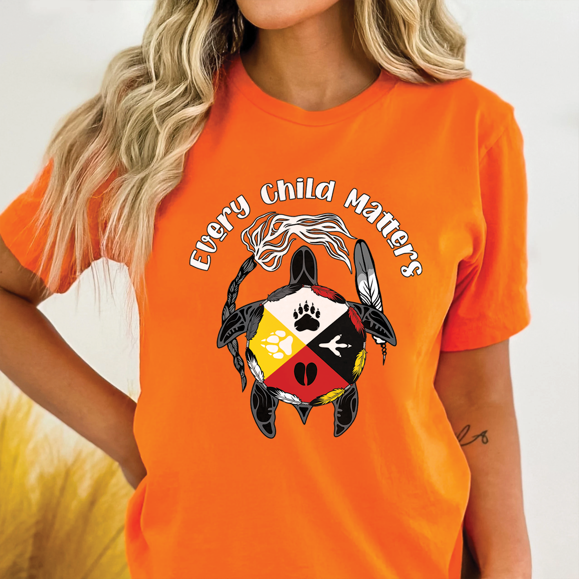 Sacred Circle of Healing – For Orange Shirt Day Unisex T-Shirt/Hoodie/Sweatshirt 143