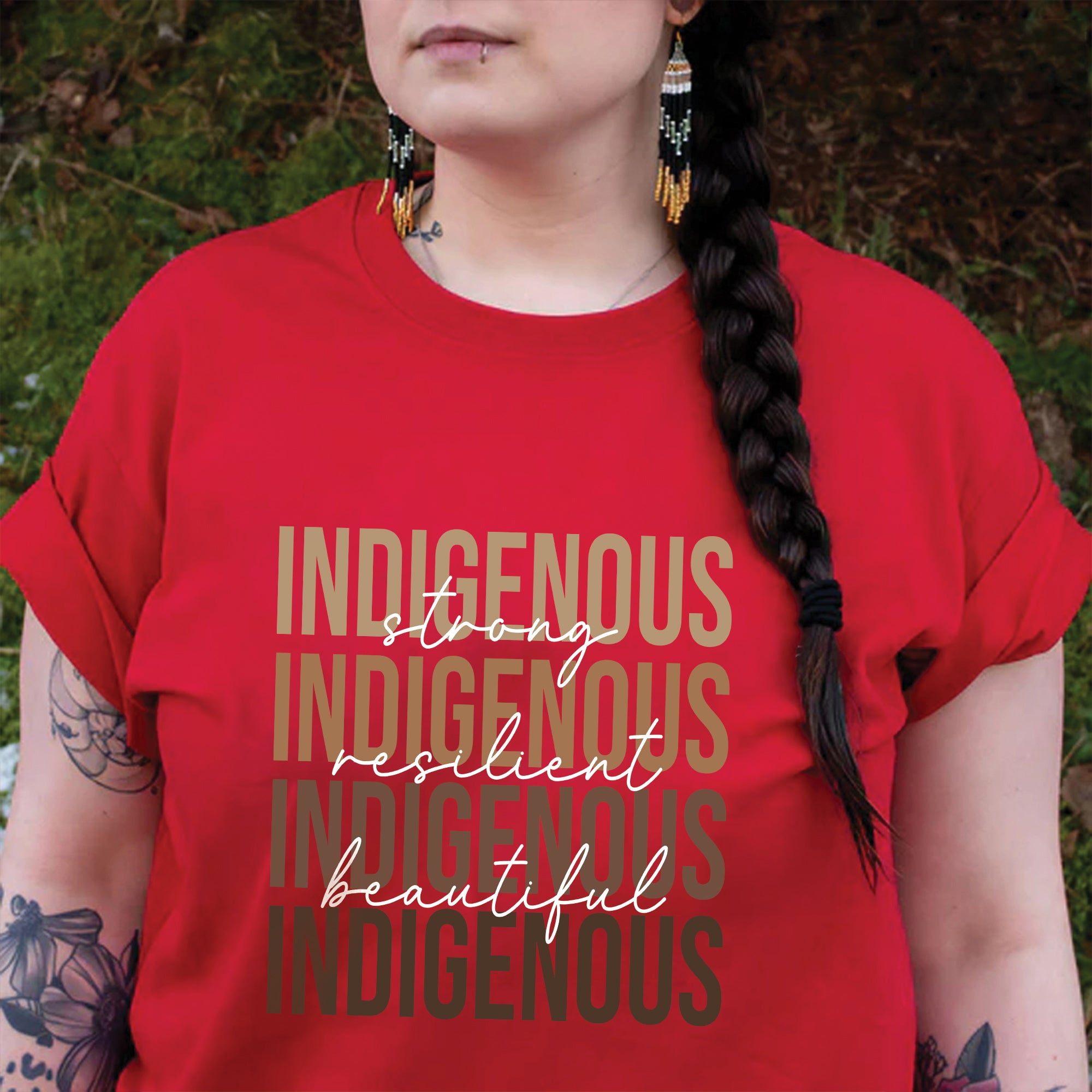 Strong Resilient Beautiful Indigenous Unisex T-Shirt/T-Shirt V-Neck/Hoodie/Sweatshirt