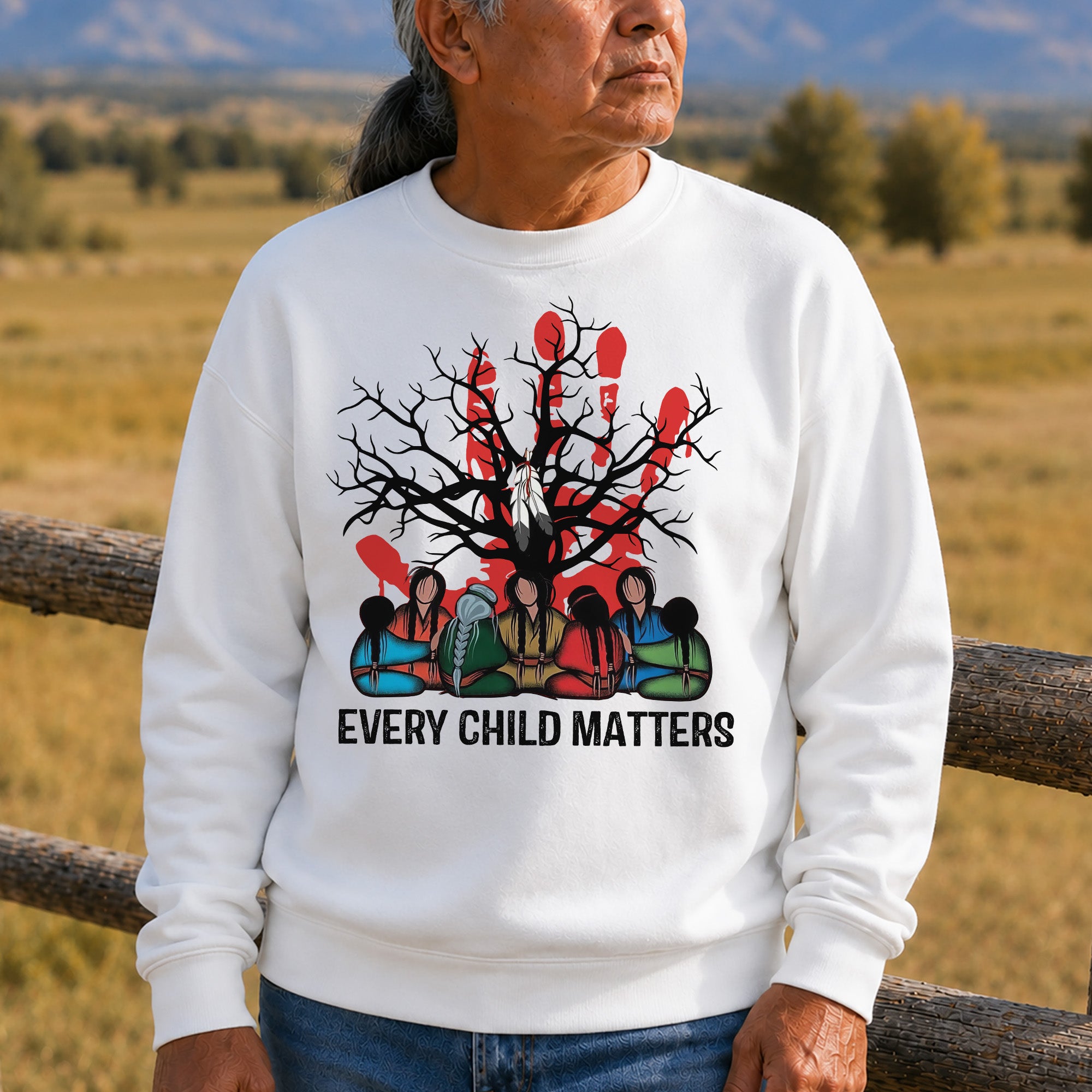Every Child Matters Indigenous Roots Red Hand Design For Orange Shirt Day Unisex T-shirt/Hoodie/Sweatshirt
