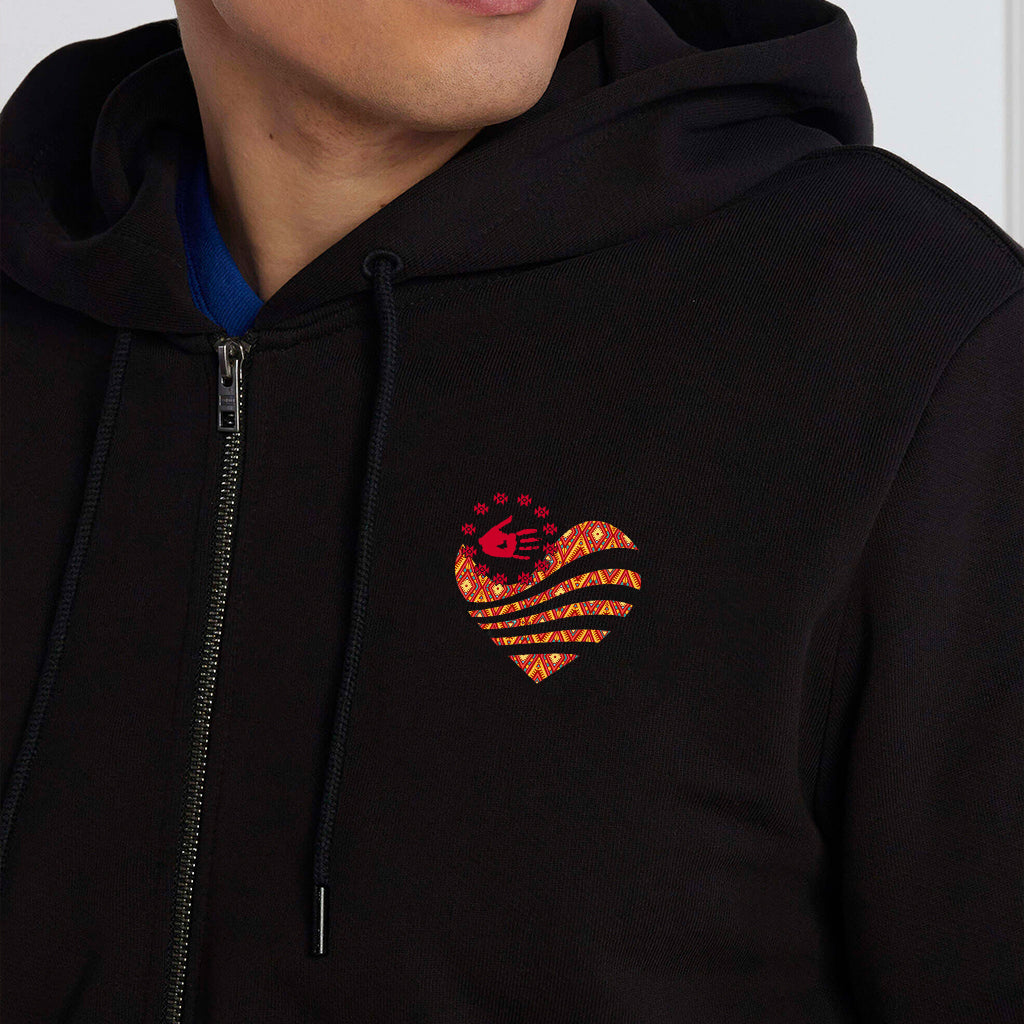[Two Sides] Red Hand Heart of Culture Native American Unisex Tank Top/Long Sleeve/Hoodie Zip