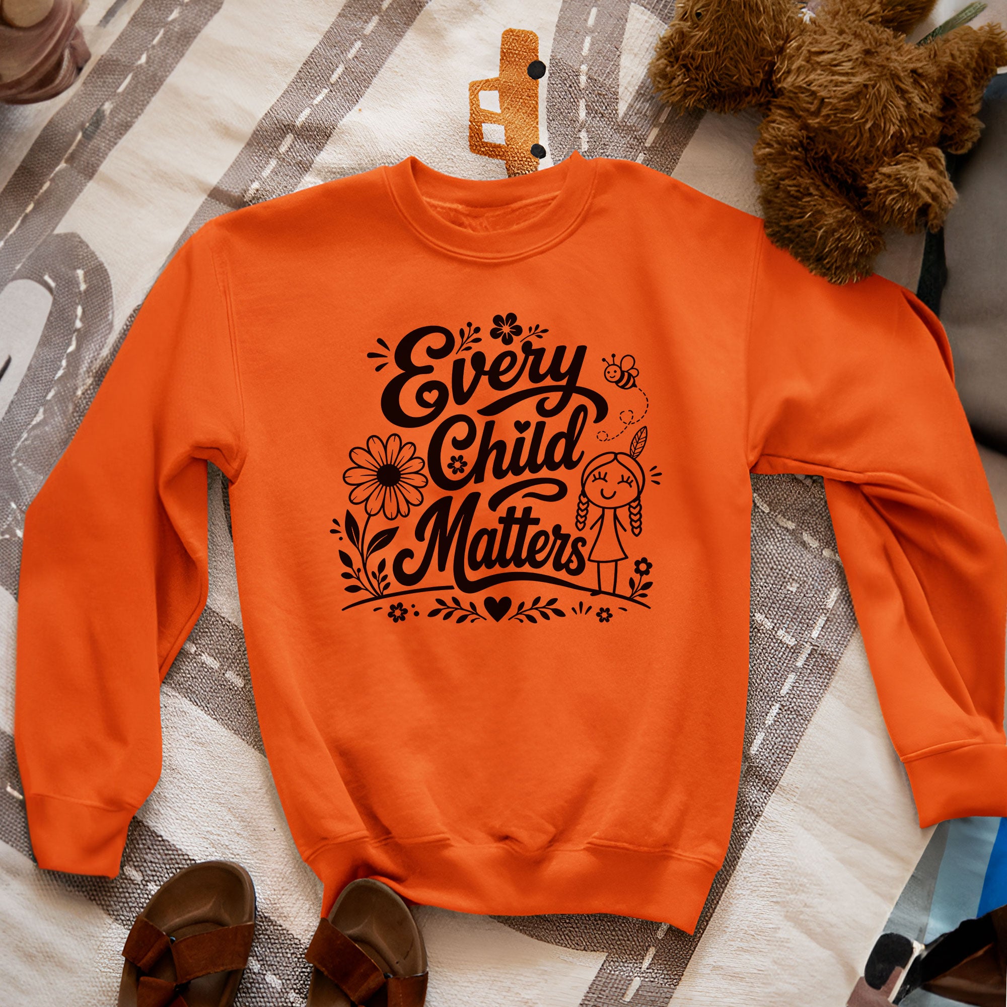 Every Child Matters Native Orange Shirt – Indigenous Children Awareness Floral Graphic Unisex T-shirt/Hoodie/Sweatshirt