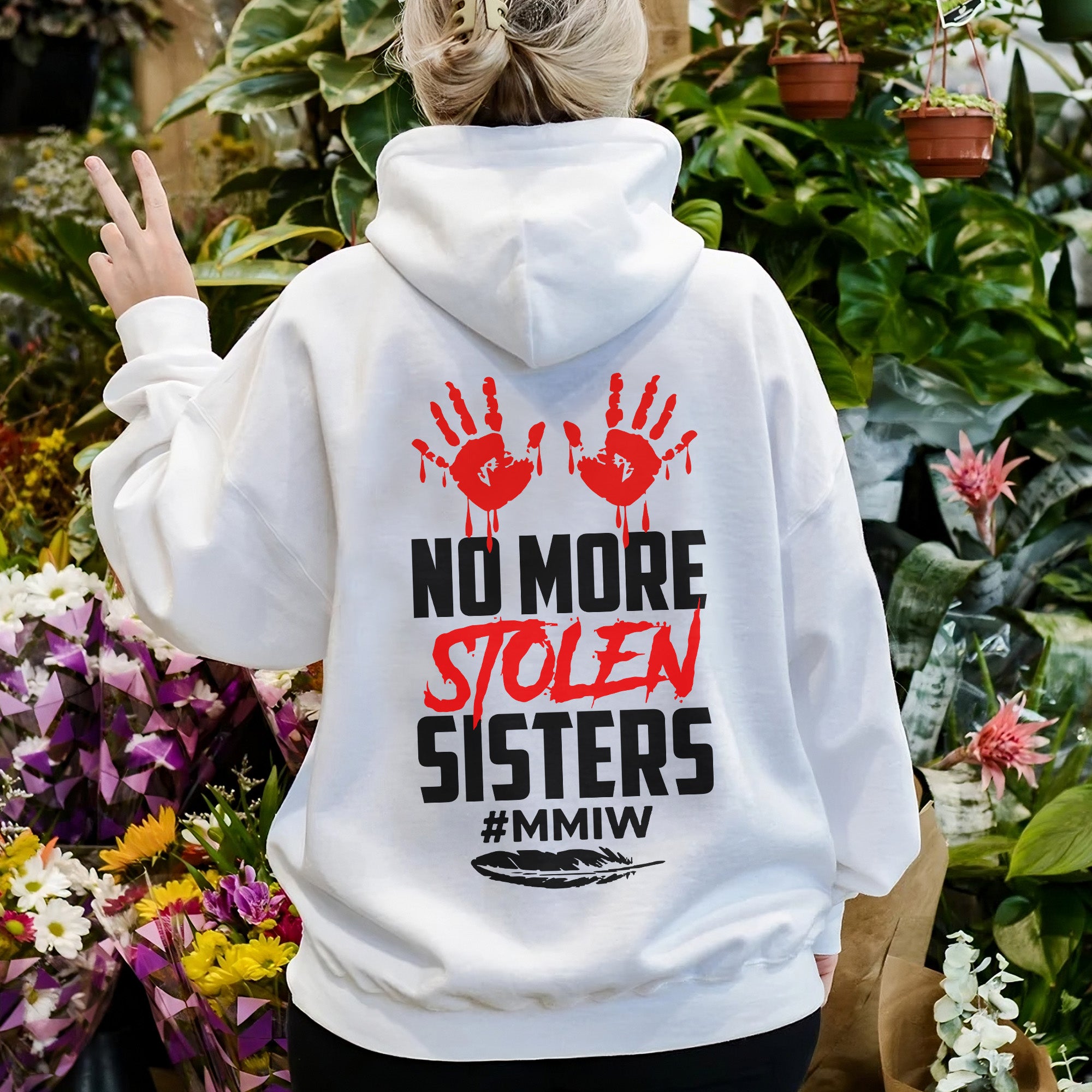 No More Stolen Sisters - MMIW Unisex T-Shirt/T-Shirt V-Neck/Hoodie/Sweatshirt Two Sides