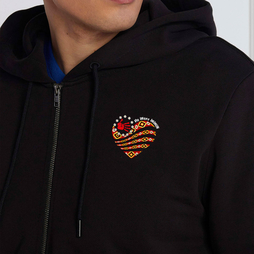 [Two Sides] No More MMIW Tank Top - Native American Heart and Red Hand Unisex Tank Top/Long Sleeve/Hoodie Zip
