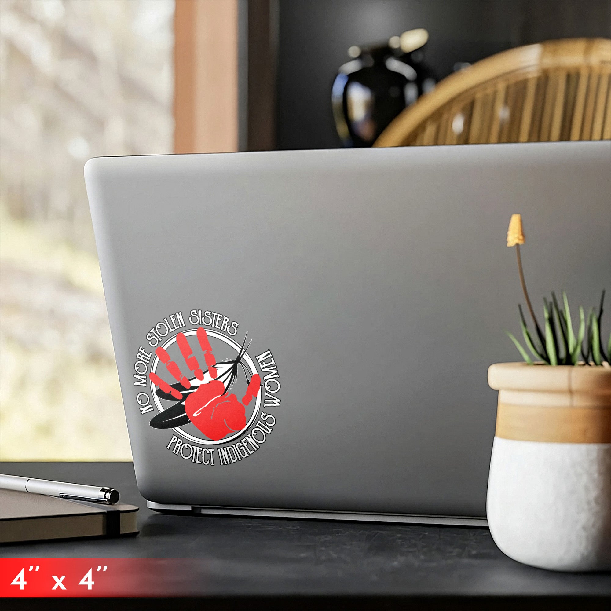 No More Stolen Sisters Red Hand Decal - Protect Indigenous Women