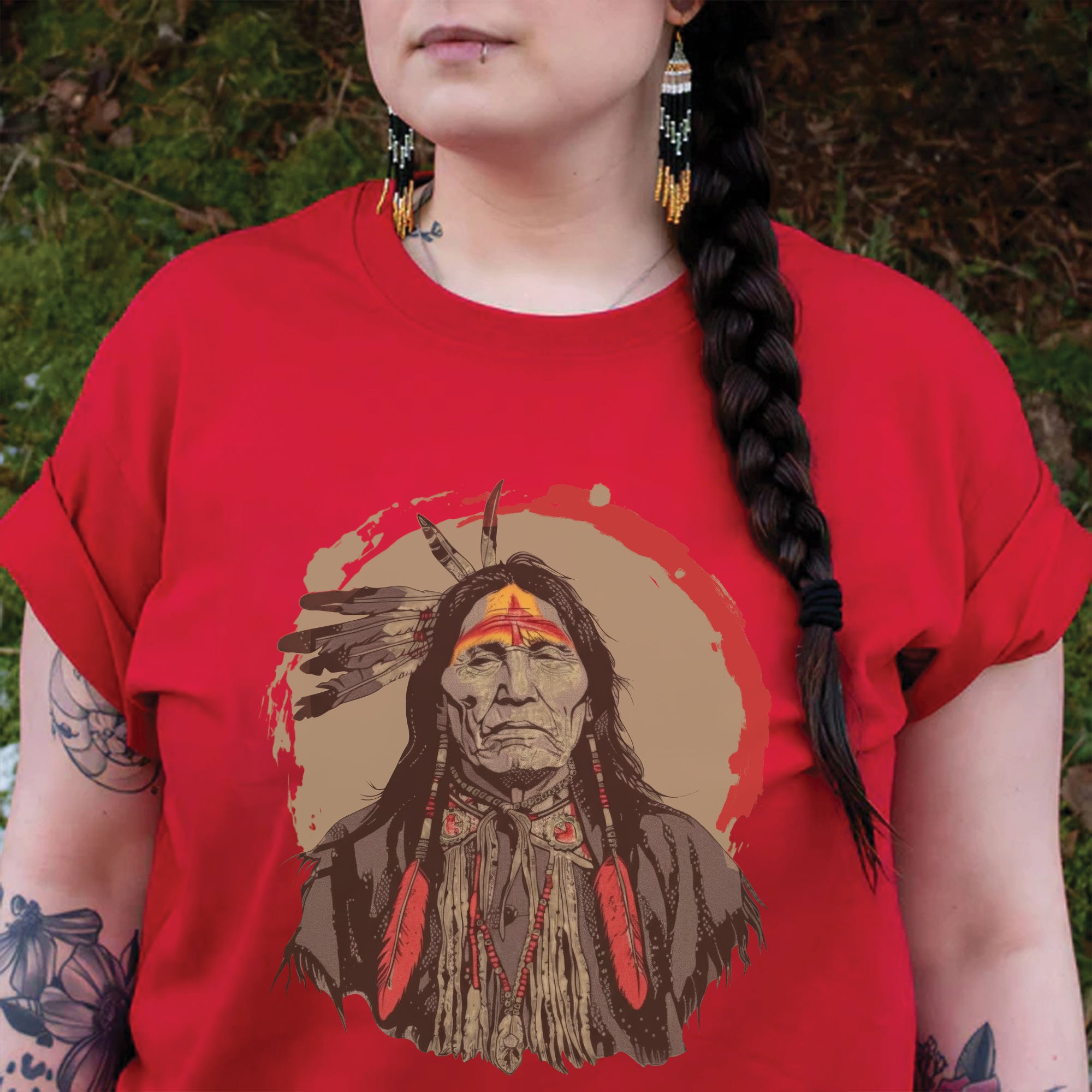 Spirit of the Warrior Chief Unisex T-Shirt/T-Shirt V-Neck/Hoodie/Sweatshirt