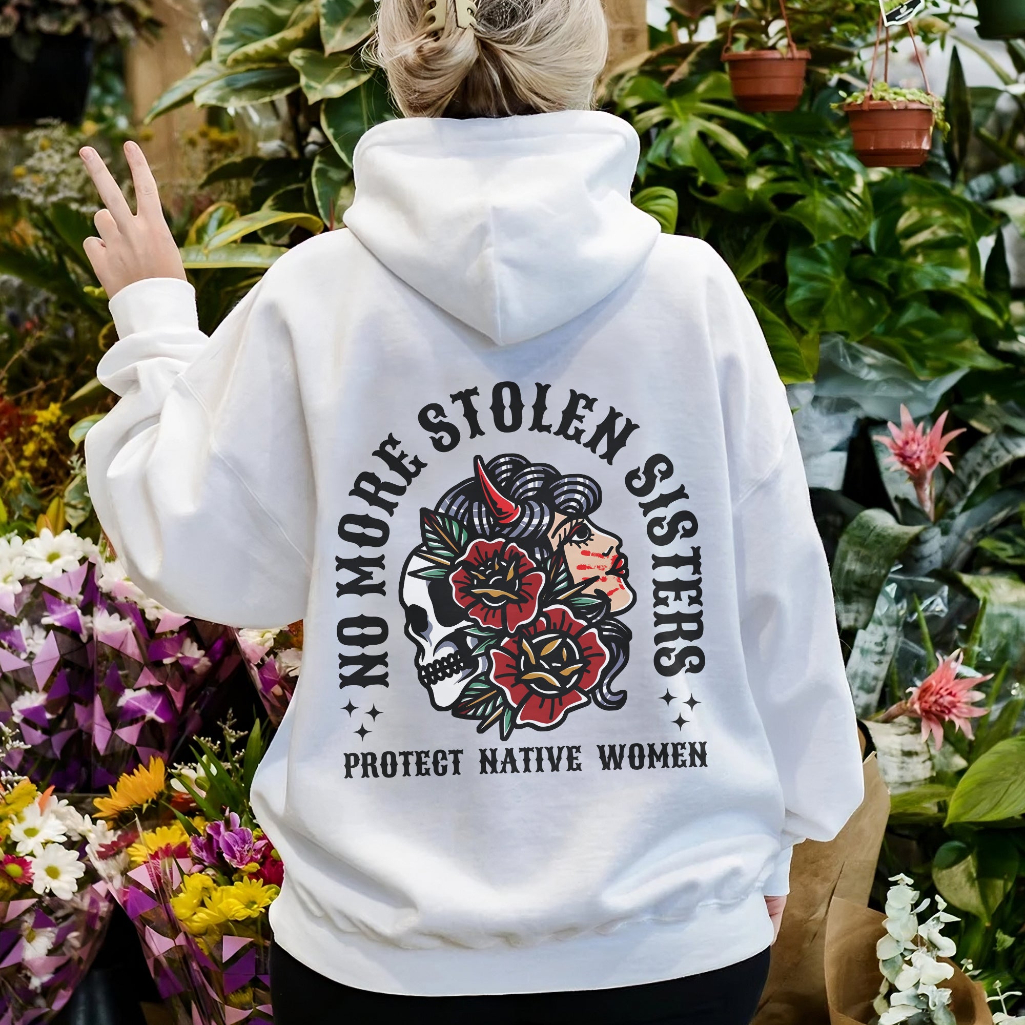 No More Stolen Sisters - Protect Native Women- Unisex T-Shirt/T-Shirt V-Neck/Hoodie/Sweatshirt - Two Sides
