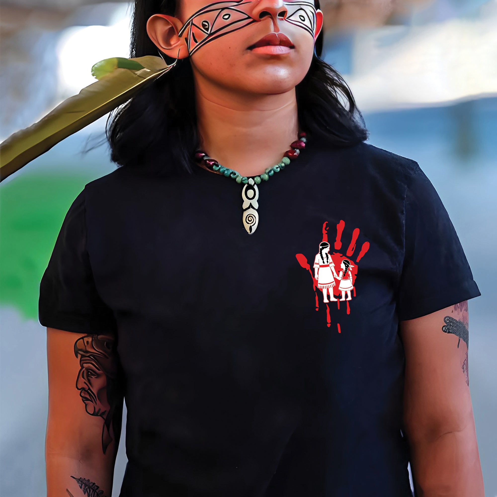 [Two Sides] Missing and Murdered Indigenous Women Unisex T-shirt/T-shirt V-Neck/Hoodie/Sweatshirt - N396