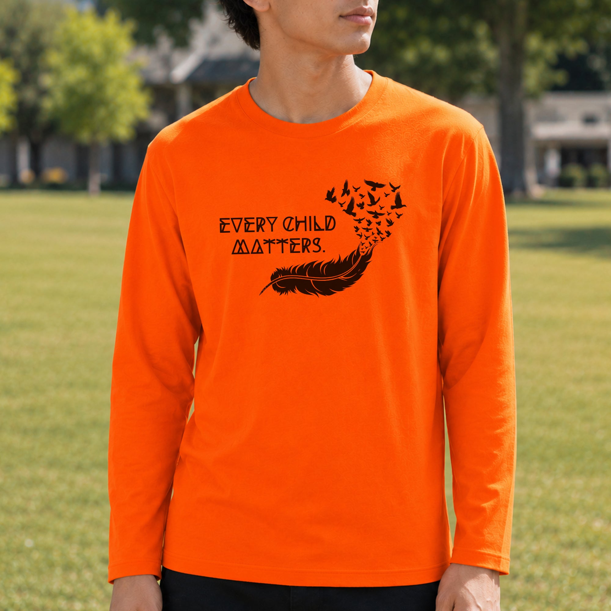 Feather Flying Birds Every Child Matters Orange Shirt Day Unisex T-shirt/Hoodie/Sweatshirt/V-Neck T-shirt