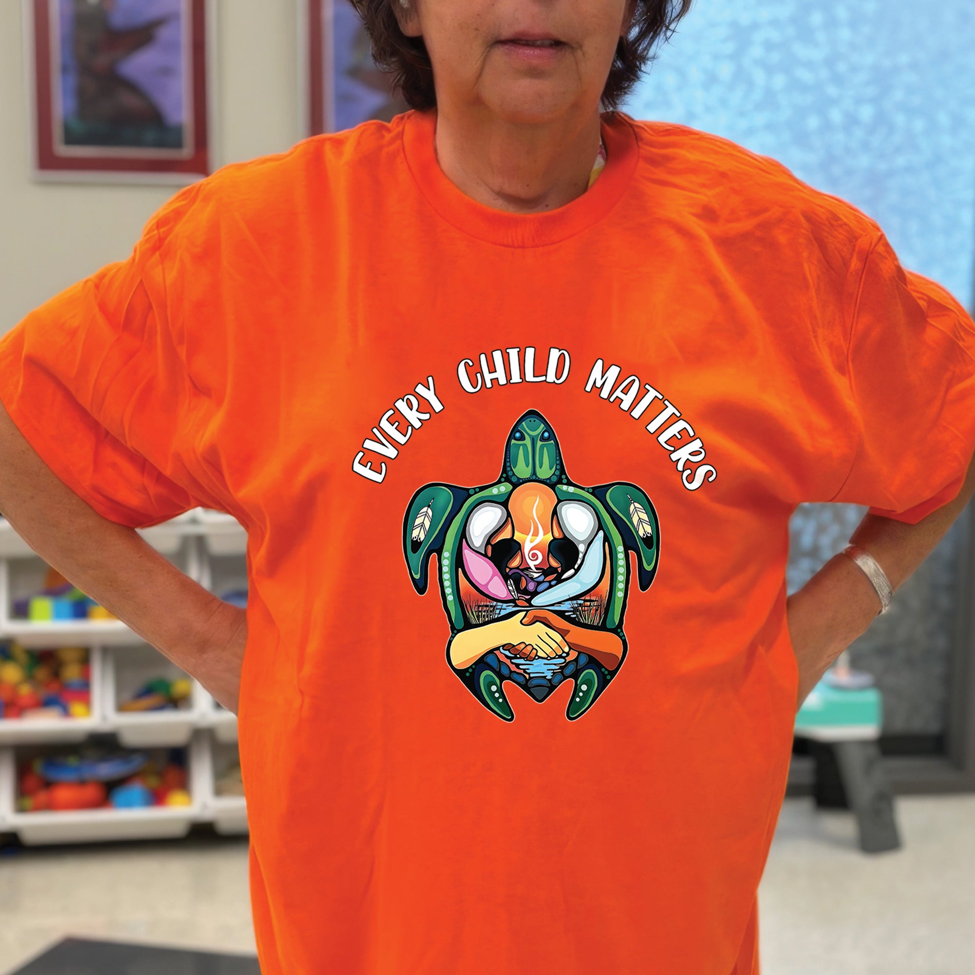 Turtle of Unity, Hands of Remembrance - For Every Child Matters Unisex T-Shirt/Hoodie/Sweatshirt 174