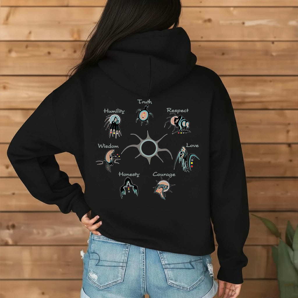 [Two Sides] The Seven Sacred Laws Native American Indigenous Culture Unisex Tank Top/Long Sleeve/Hoodie Zip