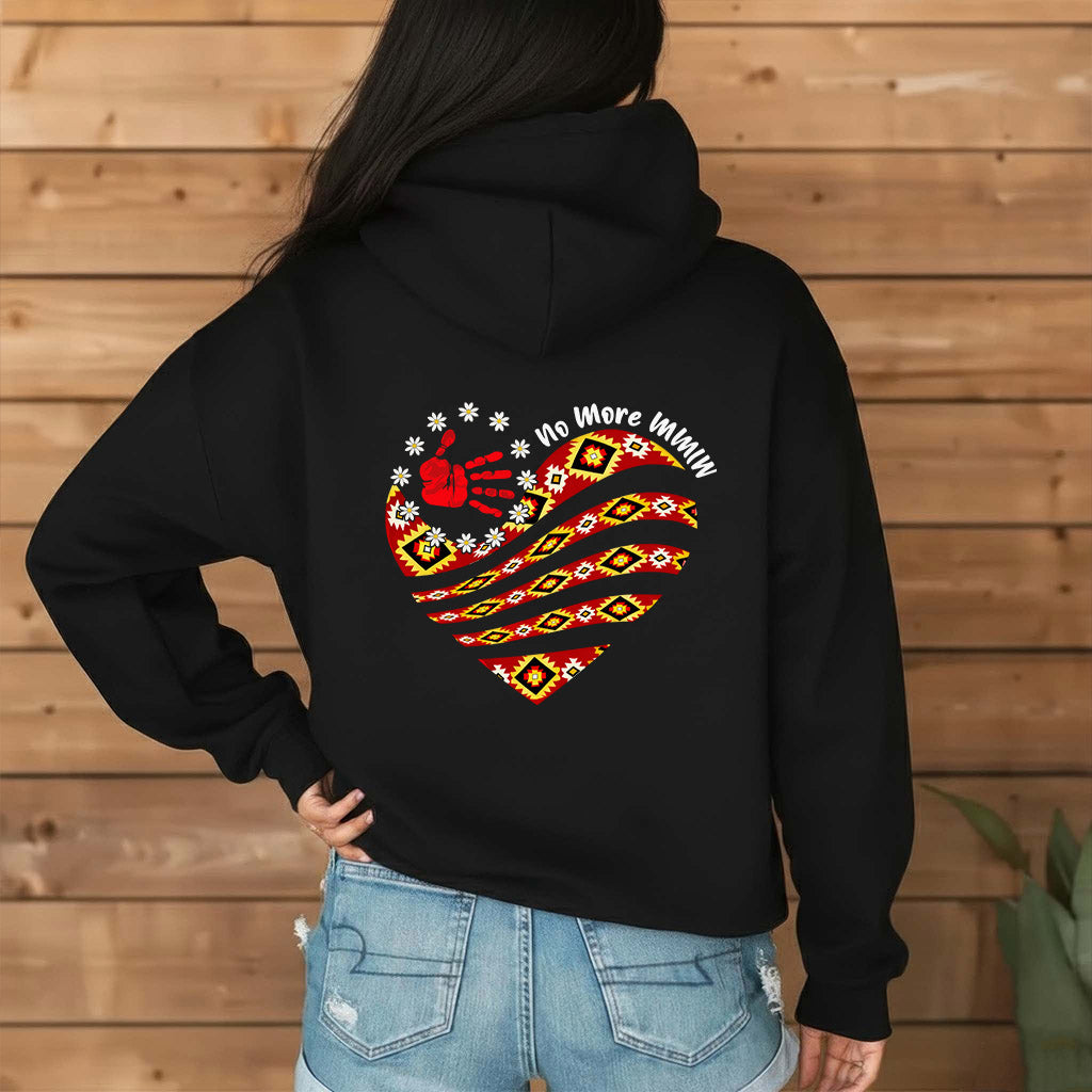 [Two Sides] No More MMIW Tank Top - Native American Heart and Red Hand Unisex Tank Top/Long Sleeve/Hoodie Zip