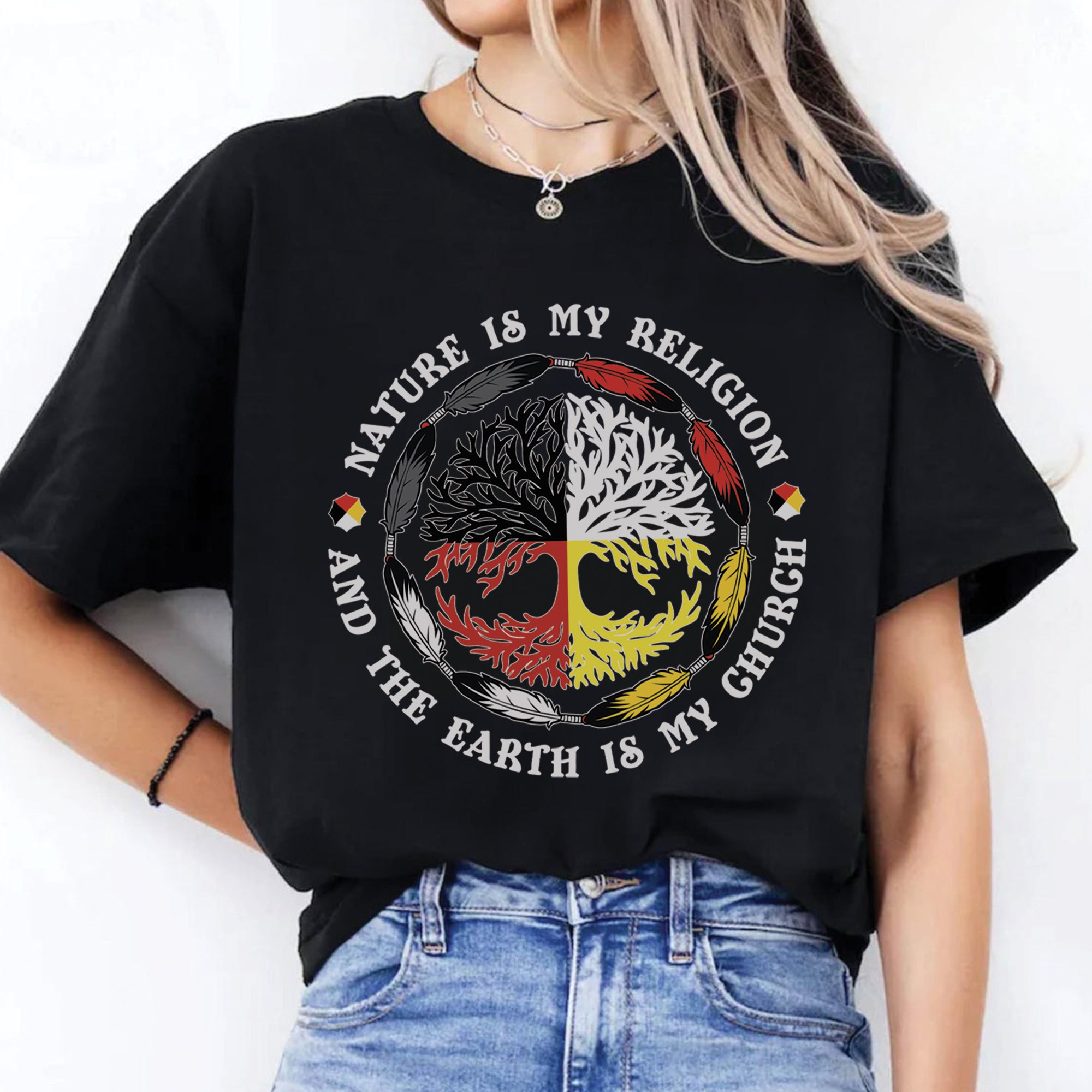 Nature Is My Religion And The Earth Is My Church Unisex T-Shirt/T-Shirt V-Neck/Hoodie/Sweatshirt - N37