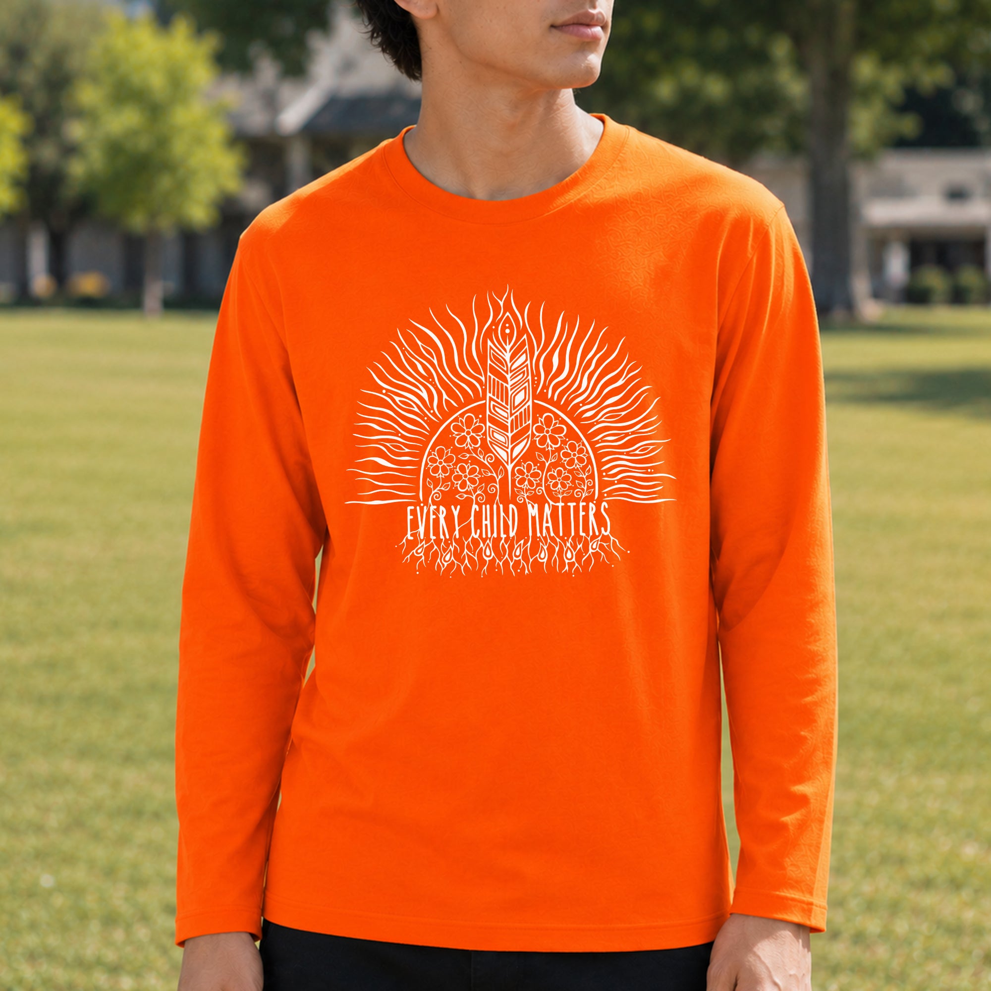 Every Child Matters Sacred Feather Sunburst Orange Unisex T-shirt/Hoodie/Sweatshirt