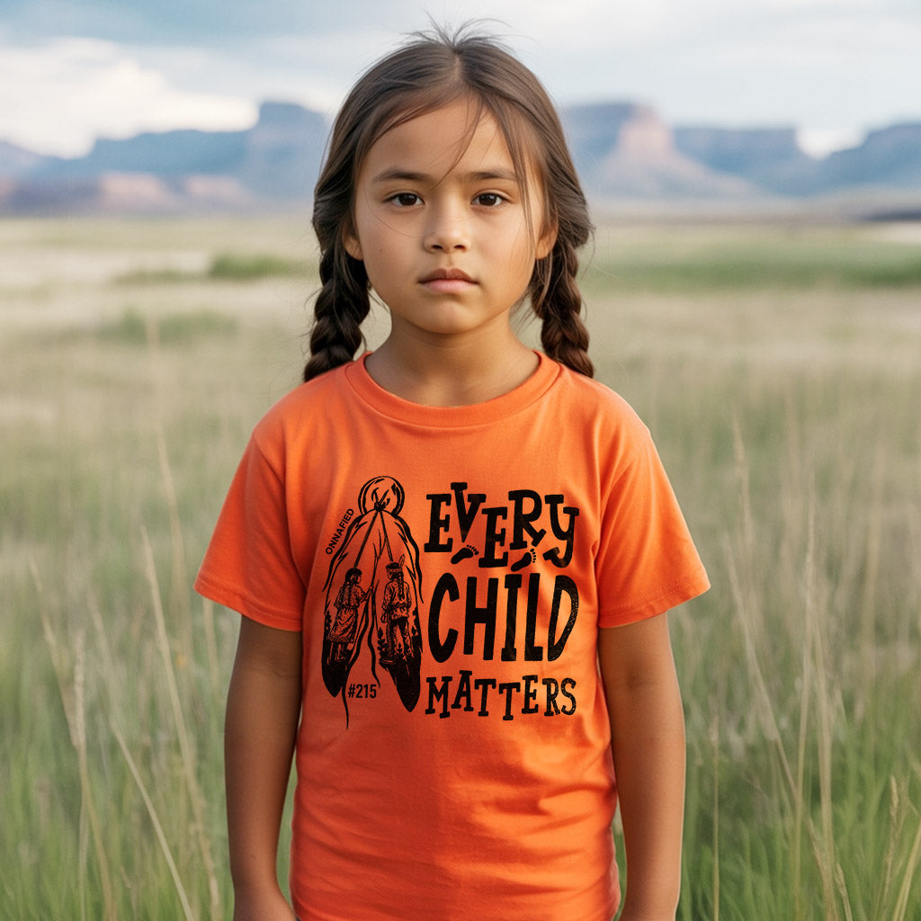 Every Child Matters Orange Shirt – #215 Native Children Never Forgotten Unisex T-shirt/Hoodie/Sweatshirt